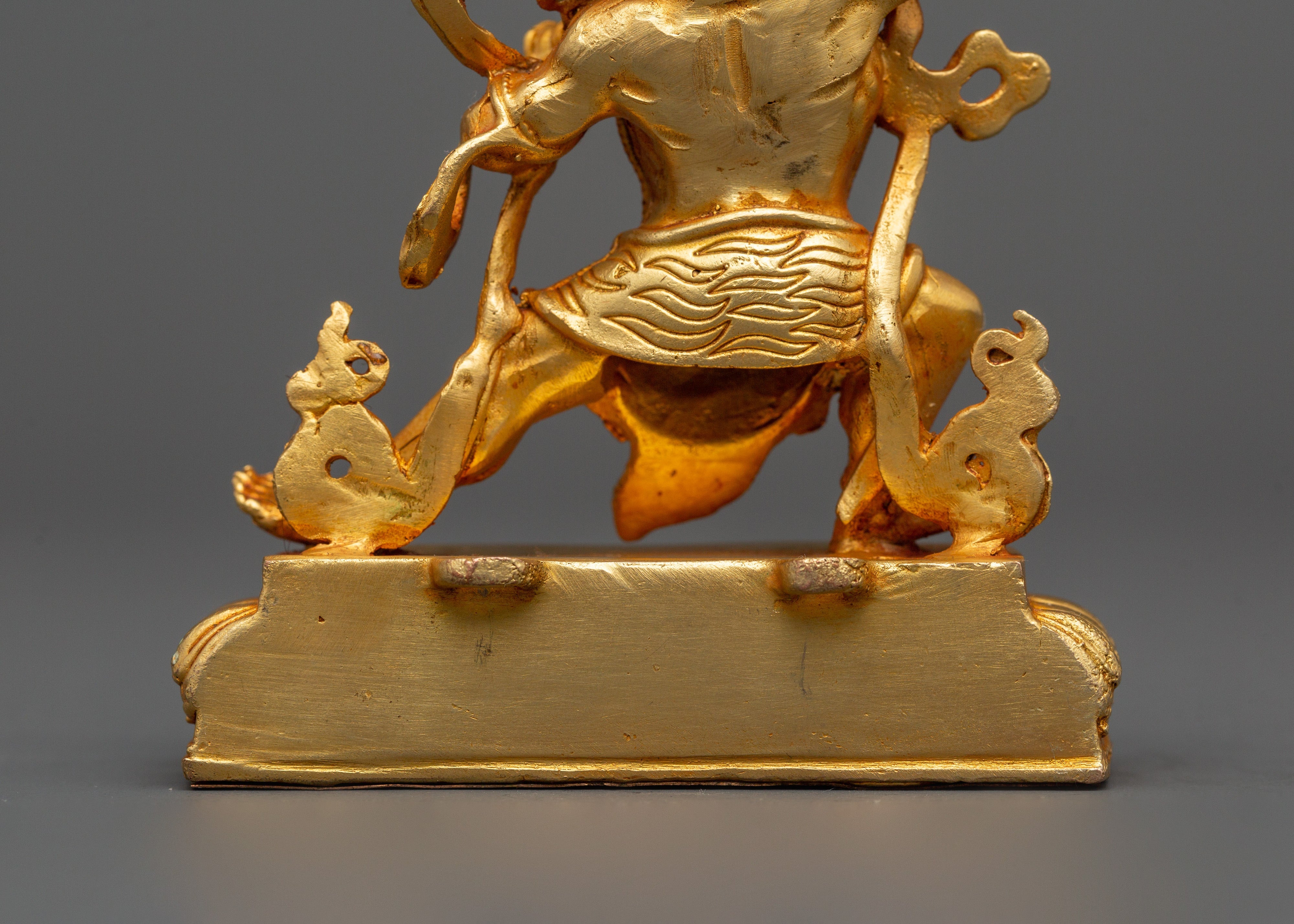 Gold Plated Vajrapani Statue in Copper | Meditation Space