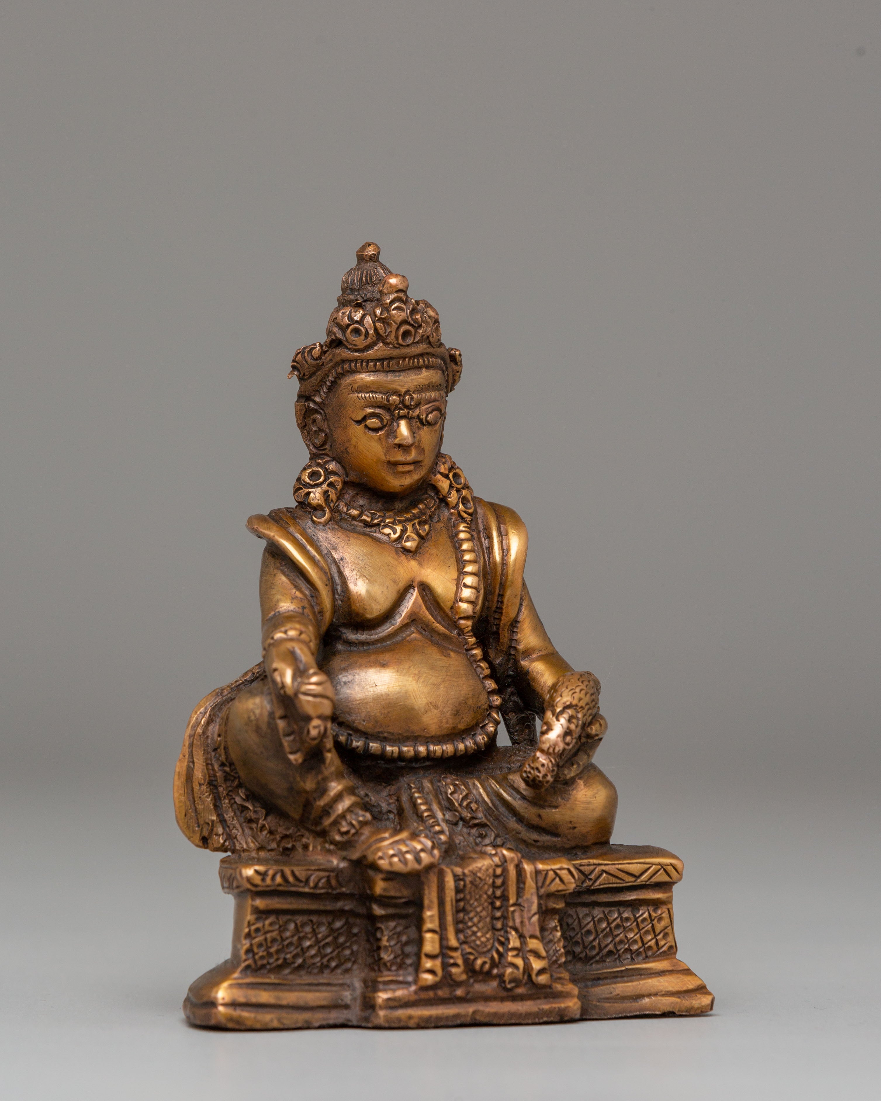 Sacred Dzambhala Statue for Abundance | Tibetan Wealth Deity Art