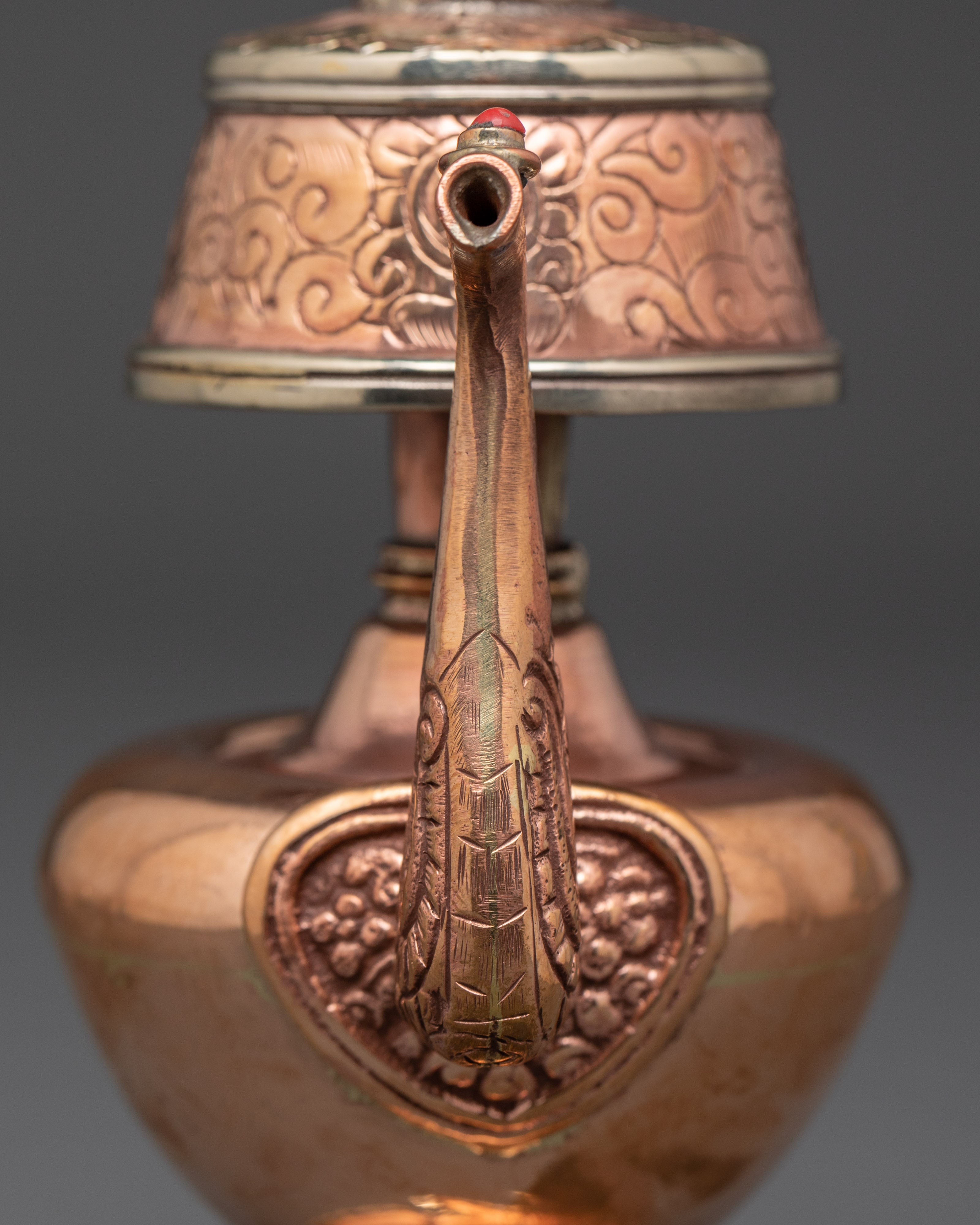 Handcrafted Bumpa Set with Crown Lids | Tibetan Ritual Offering Vessels