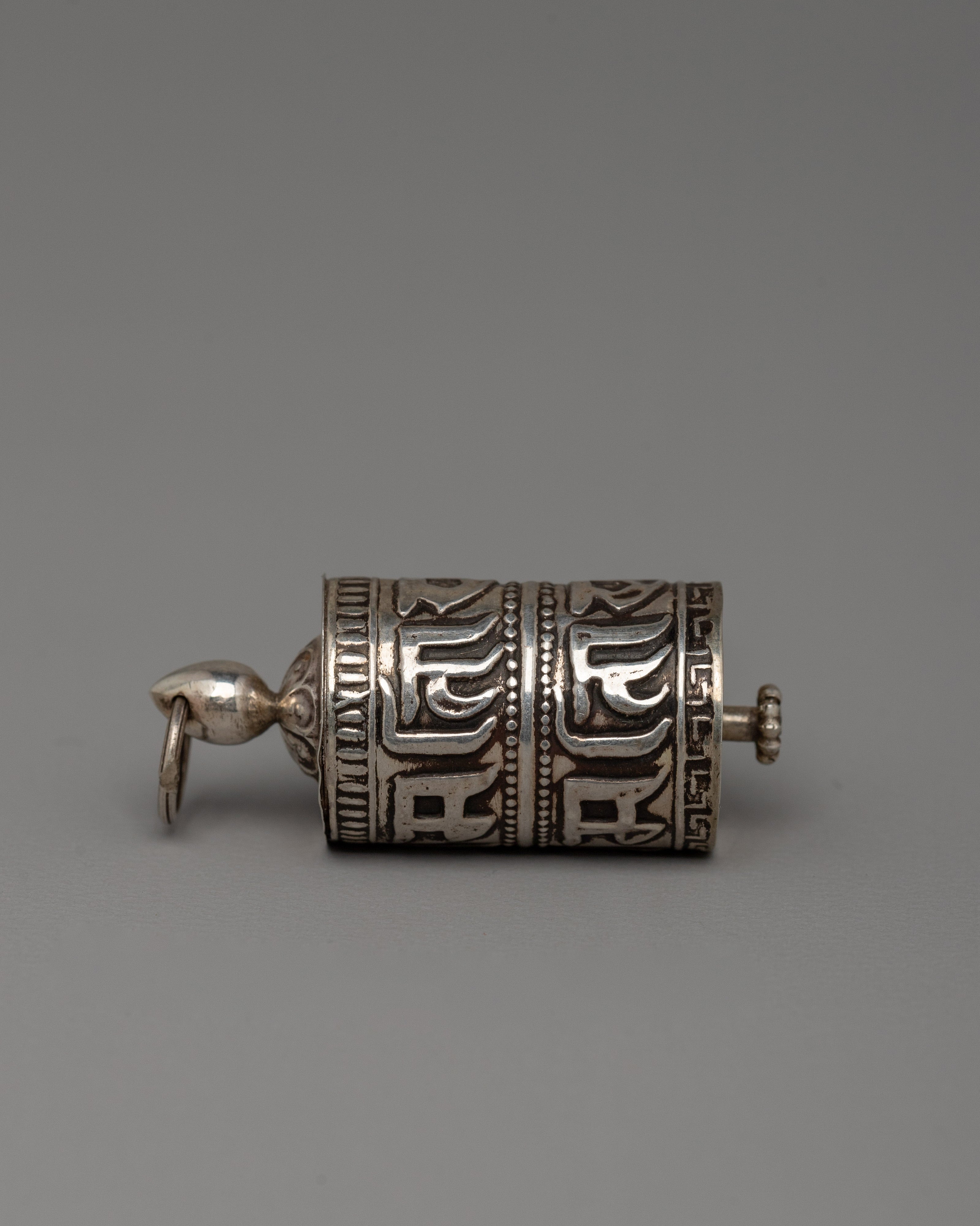 Silver Prayer Wheel | Locket Pendant
