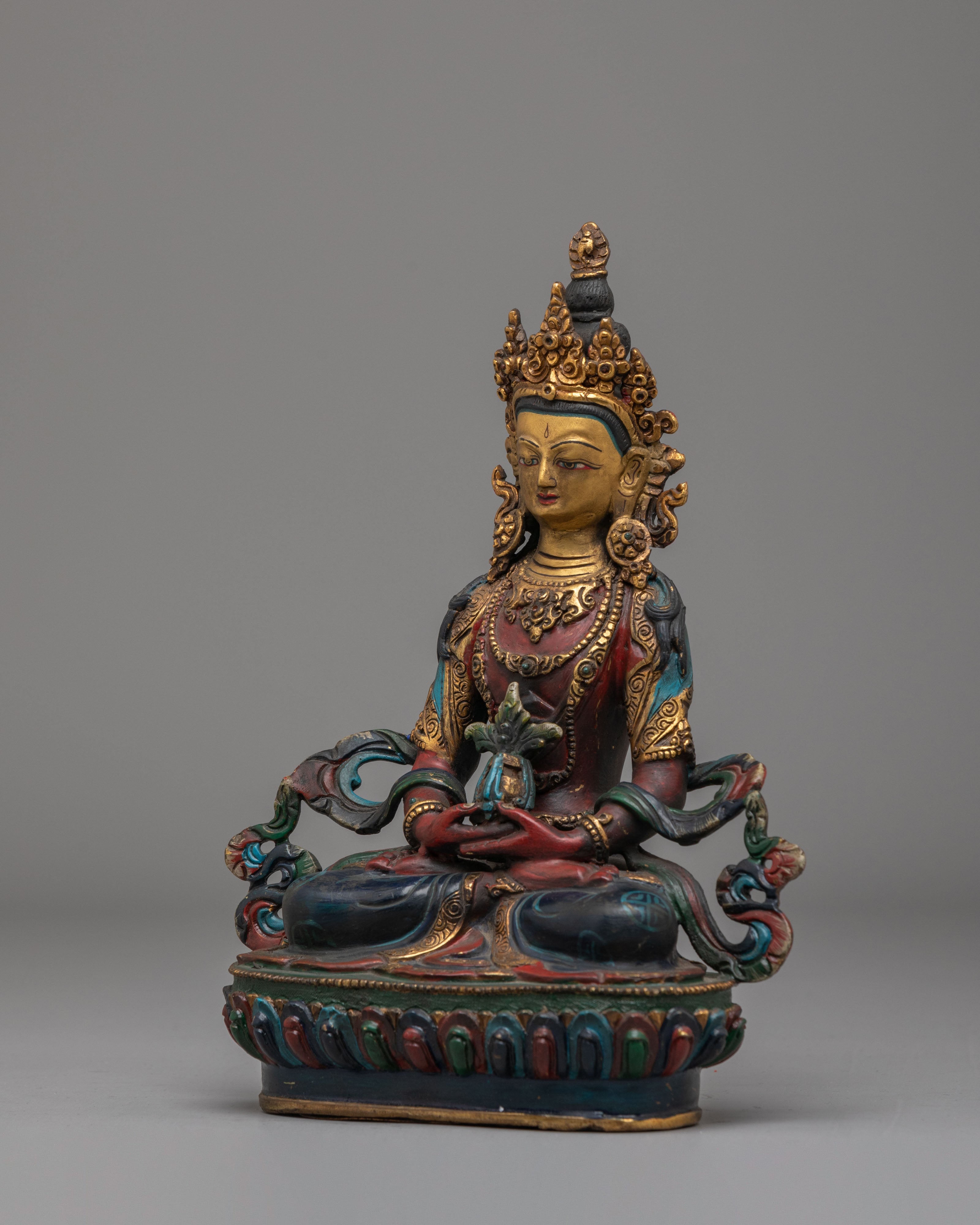 Handmade Amitayus Sculpture | Tibetan Deity of Longevity