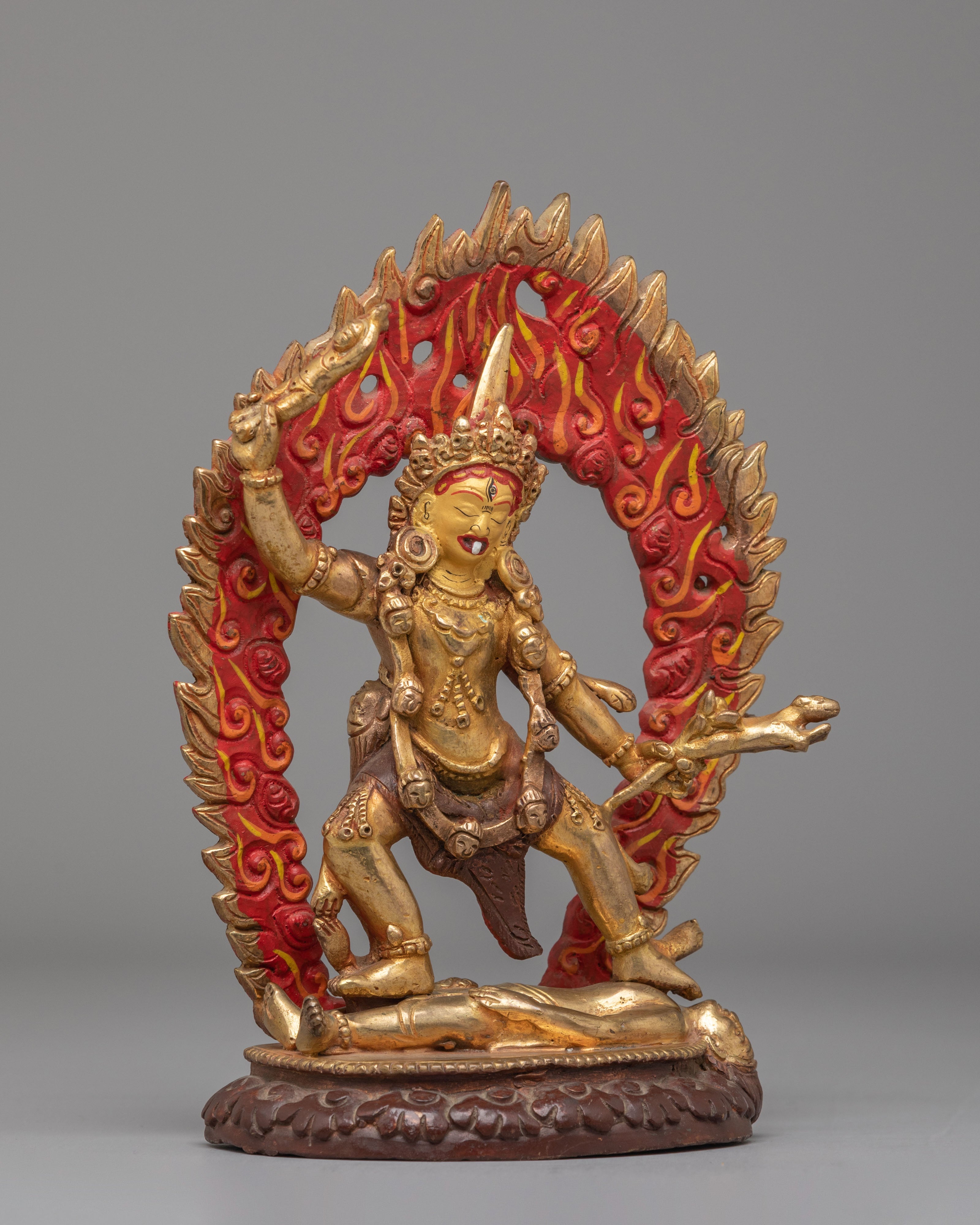 Traditional Buddhist Ekajati Sculpture | Vajrayana Buddhist Protector Deity