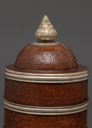 Handcrafted Tibetan Oxidized Copper Rice Pot | For Offerings and Spiritual Ceremonies