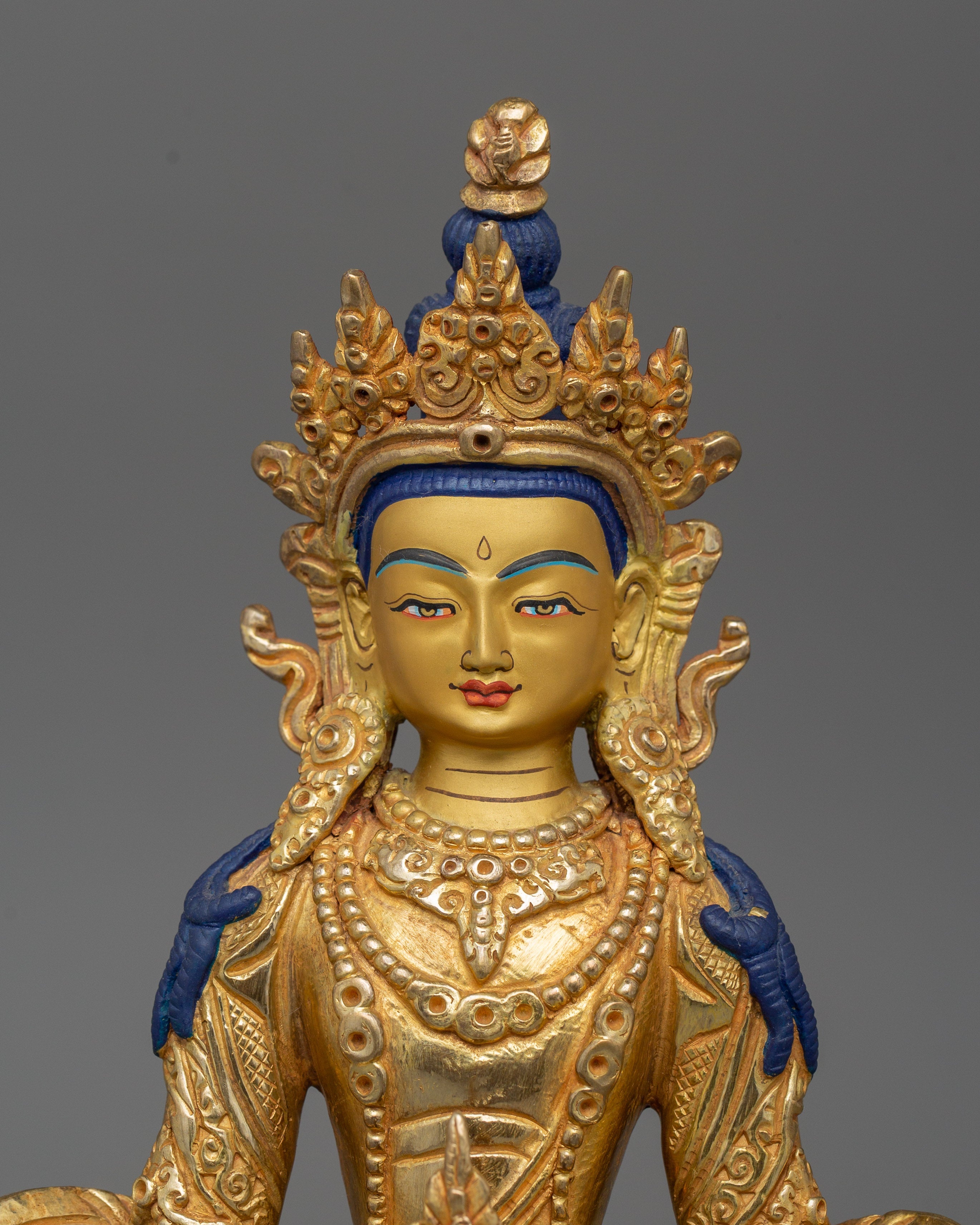 Longevity Deity Amitayus sculpture | Himalayan Sculpture for Decor