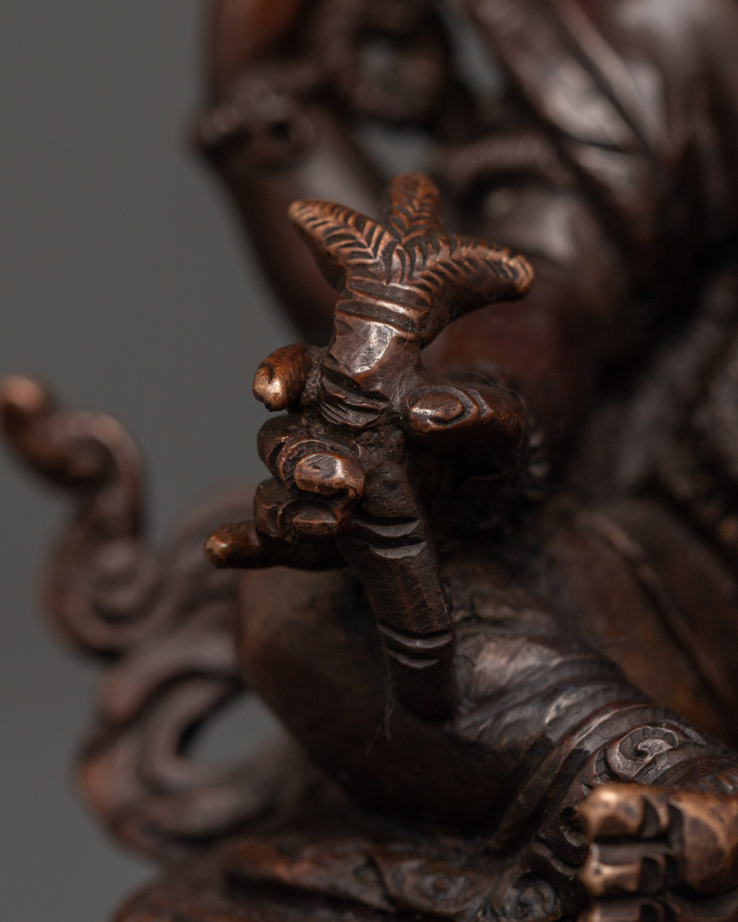 Lord Ganesh Oxidized Copper Hindu Deity Sculpture | Remover of Obstacles, Prosperity and Wisdom Symbol
