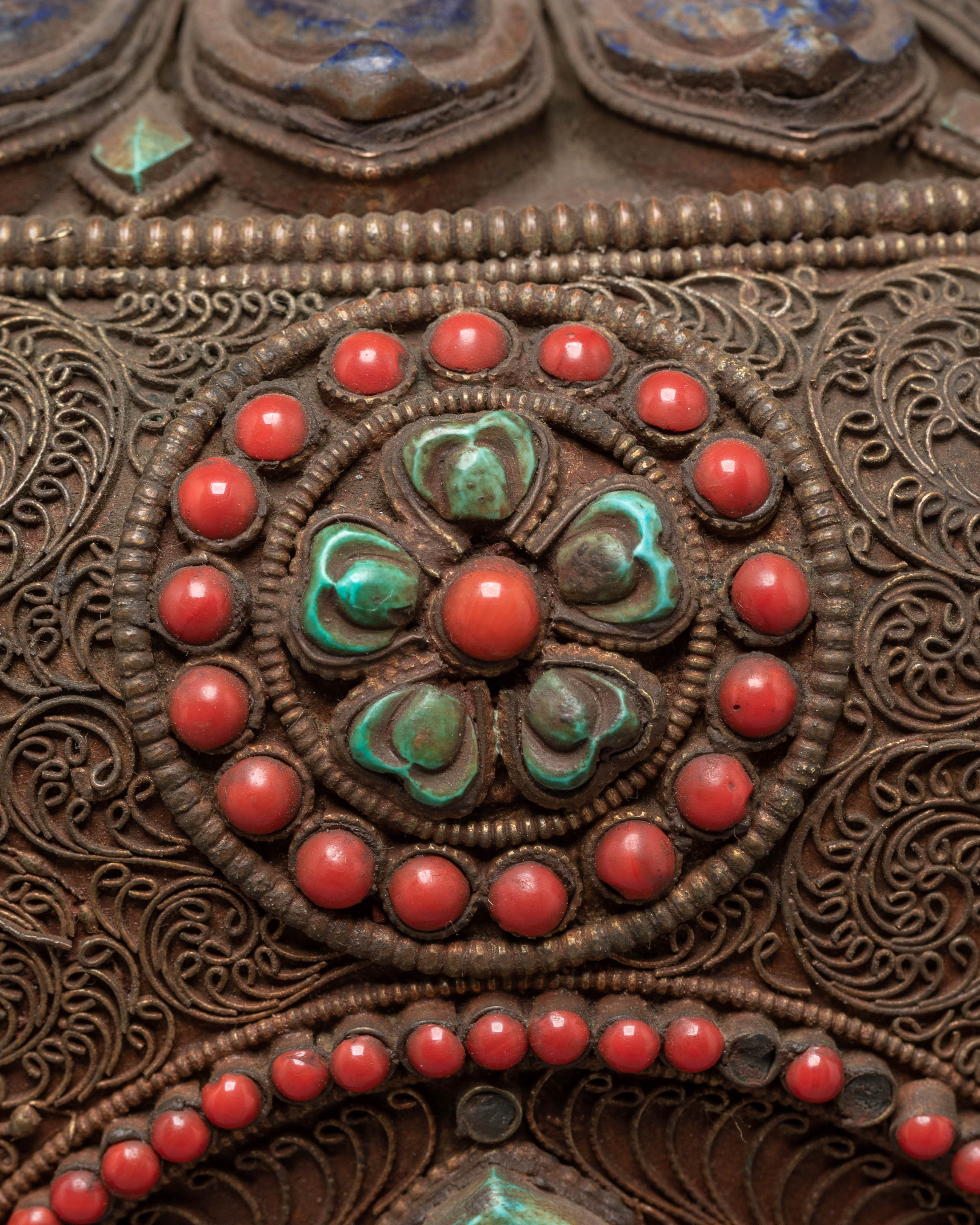 Tibetan Buddhist Rice Pot | Himalayan Offering Vessel Decor