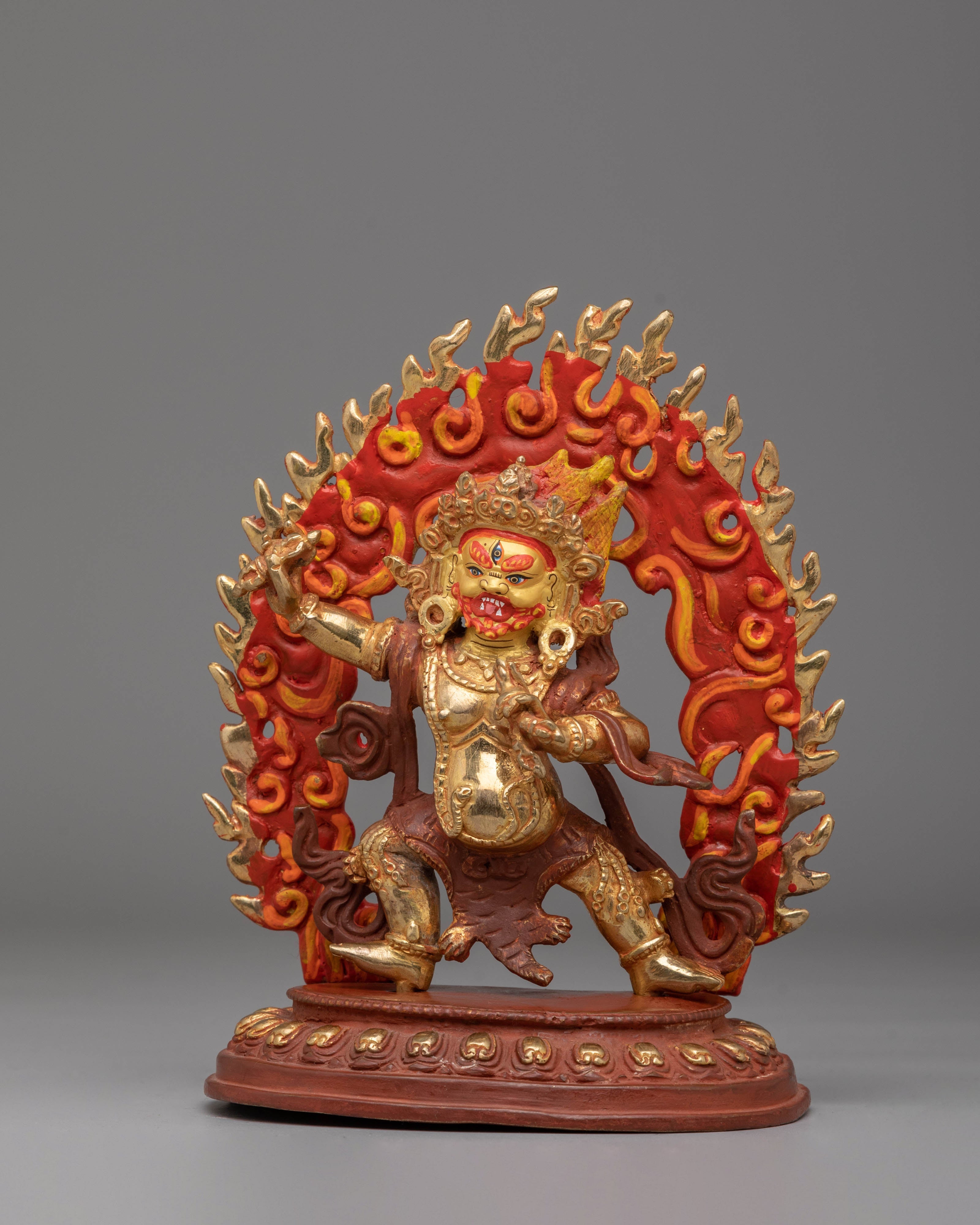 Vajrapani Statue for Protection | 24K Gold Plated Copper for Spiritual Safety