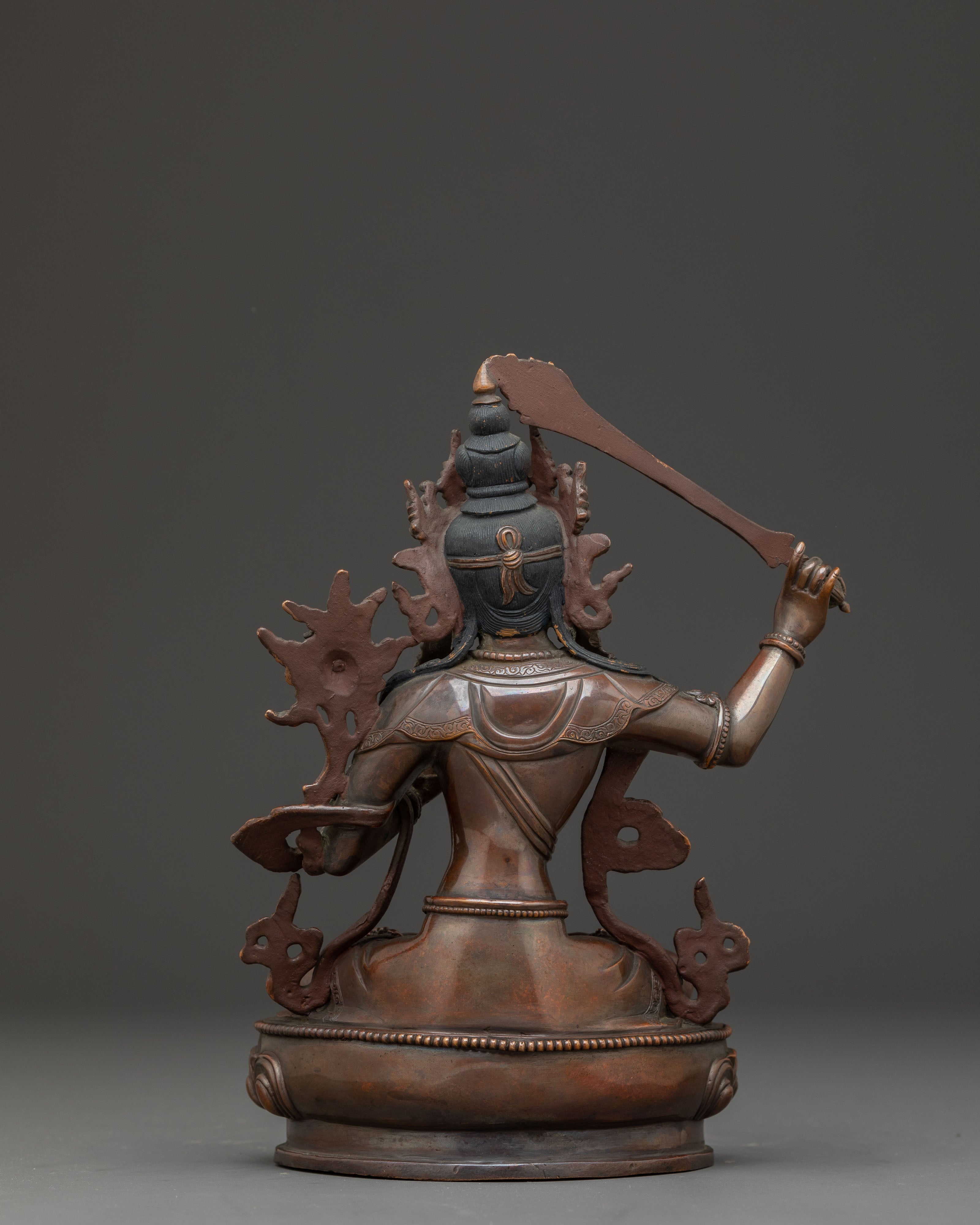 Handmade Copper Manjushri Statue | The Wisdom Bodhisattva