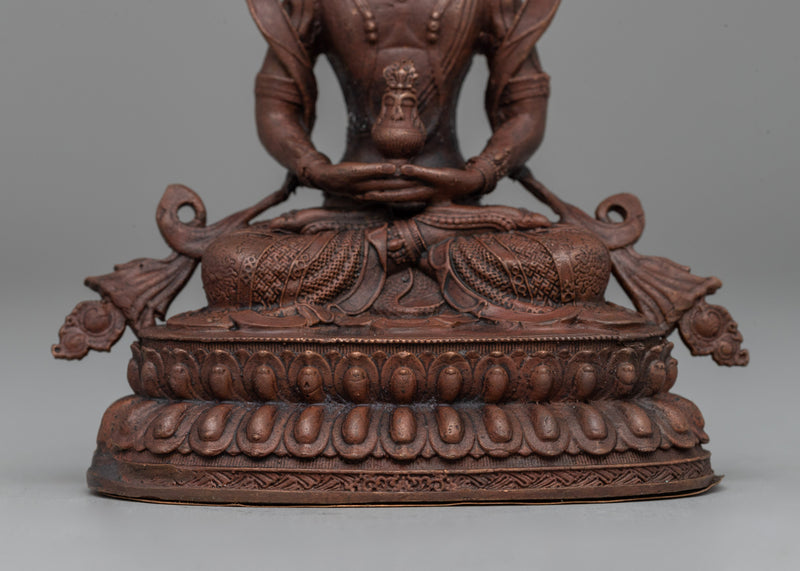 Amitayus Buddha of Long Life Sculpture | Tibetan Deity of Longevity, Health & Prosperity