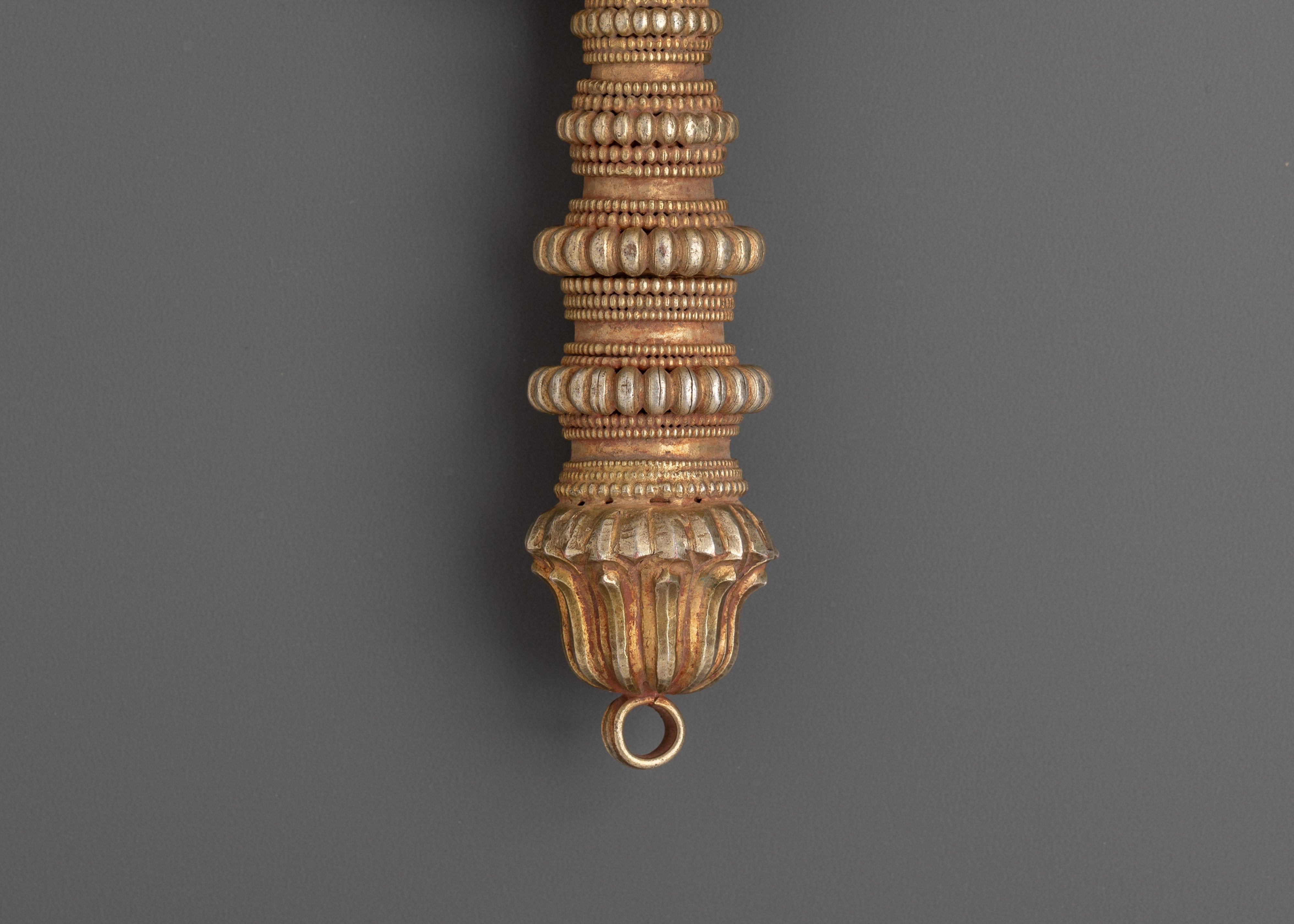 Handmade Tibetan Snuff Bottle | Authentic Oxidized Copper Ritual Artifact