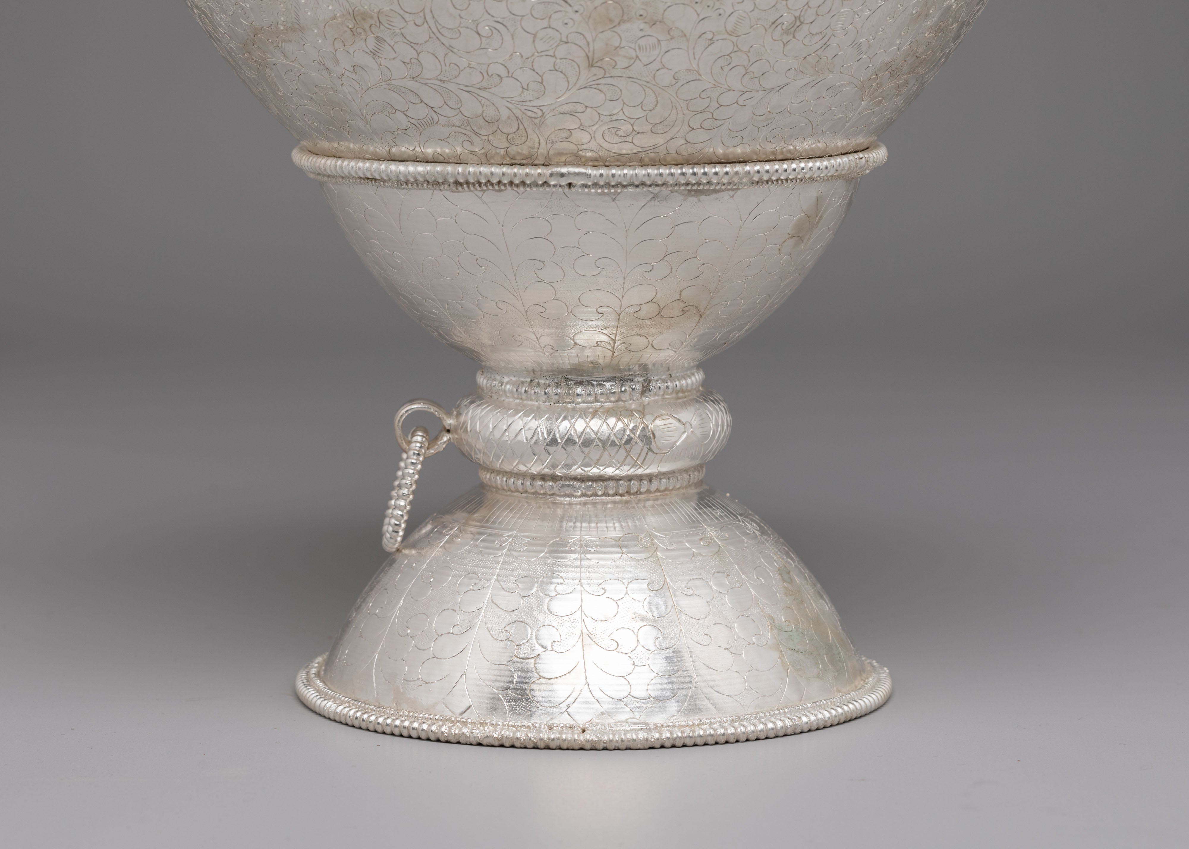 Handmade Golpa Ceremonial Bowl | Silver Plated Ritual Vessel
