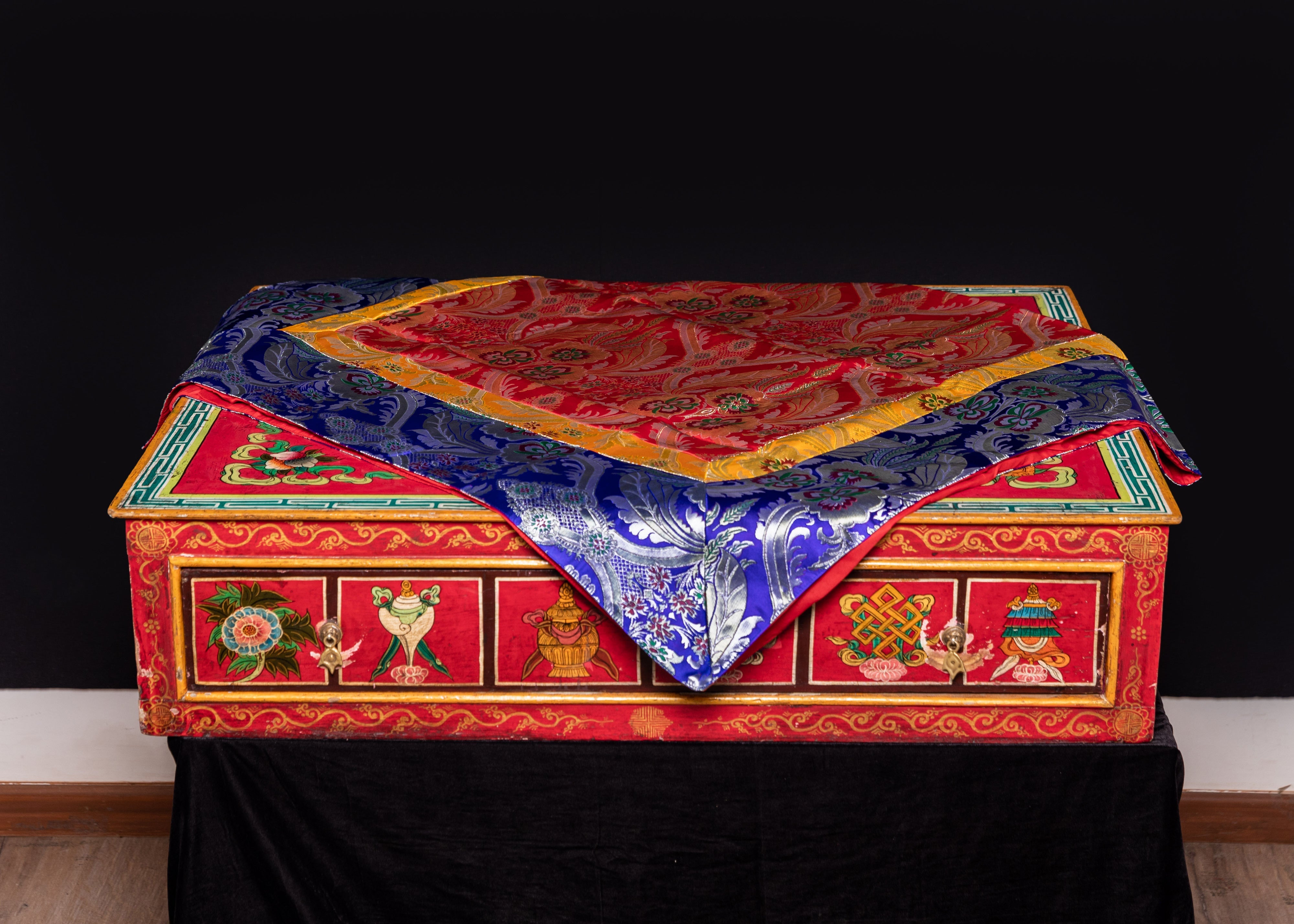 Silk Table Cloth | Tibetan Silk Cloth for Meditation and Decor