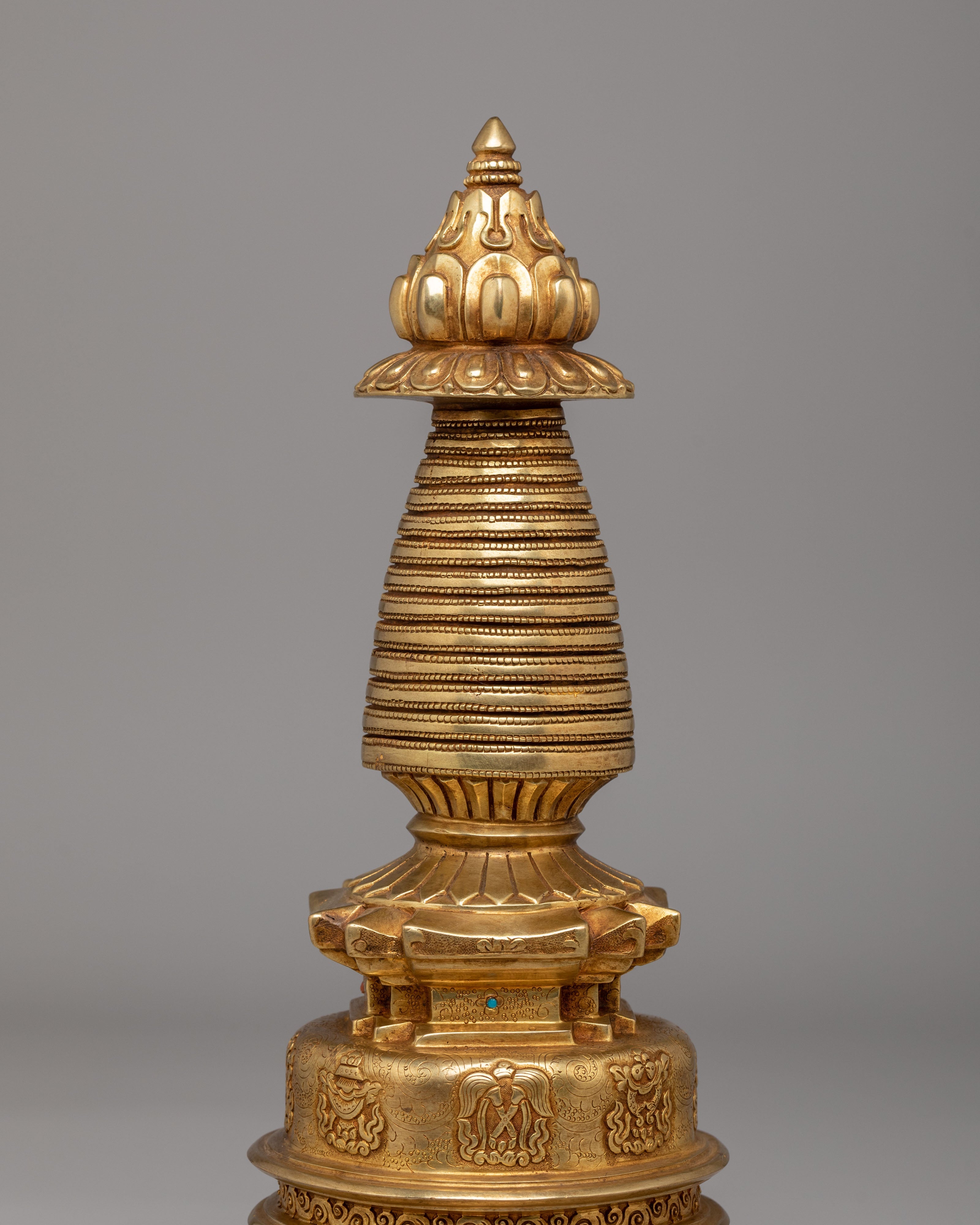 Ritual Kadampa Stupa | Gold Plated Buddhist Decor