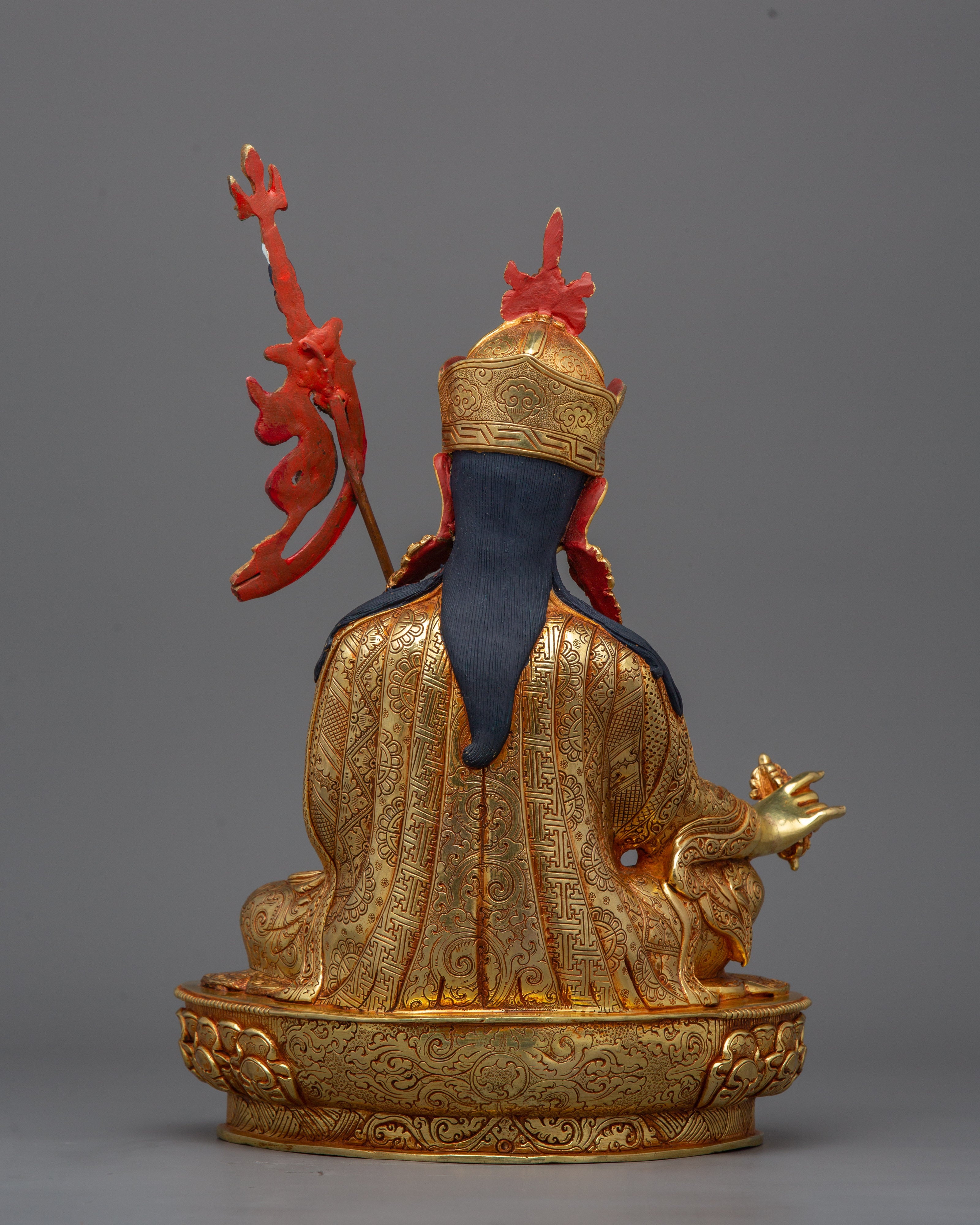 Guru Rinpoche Master of Vajrayana Buddhism Figurine | Artisan Himalayan Craft