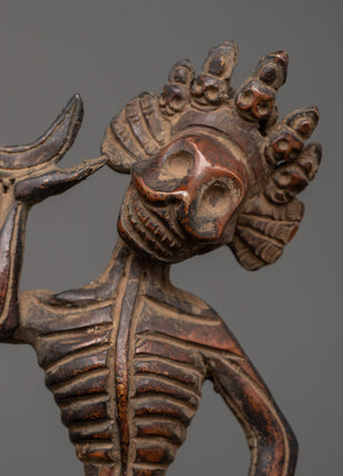 Oxidized copper Citipati statue |  Tibetan Protector Sculpture