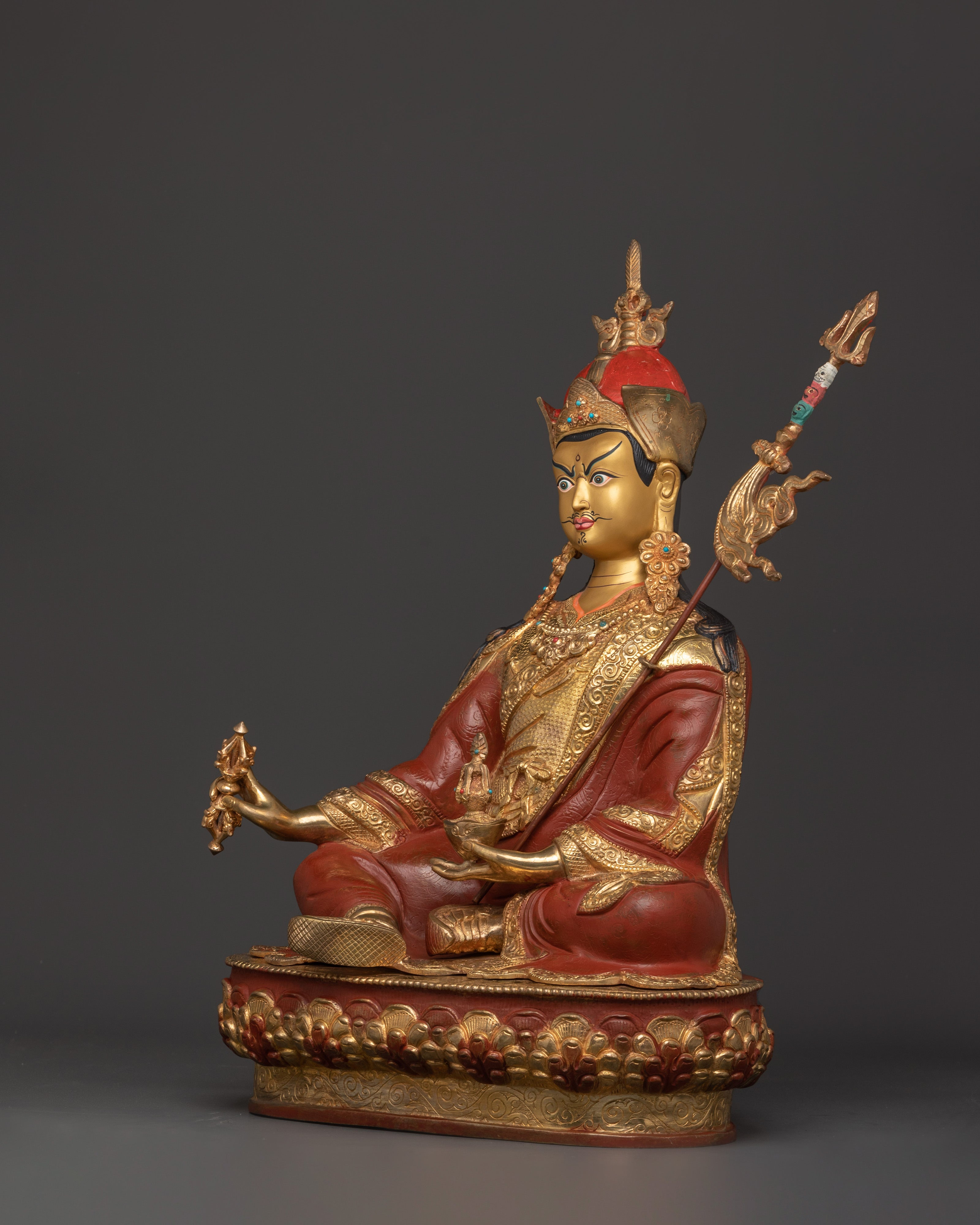 Guru Rinpoche Copper Body Statue | Sacred Padmasambhava Figure