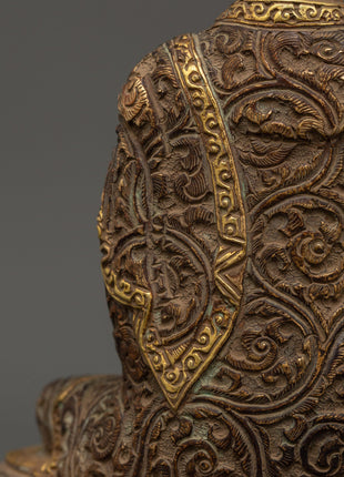 Antique Finished Shakyamuni Buddha Statue | Symbol of Enlightenment and Wisdom