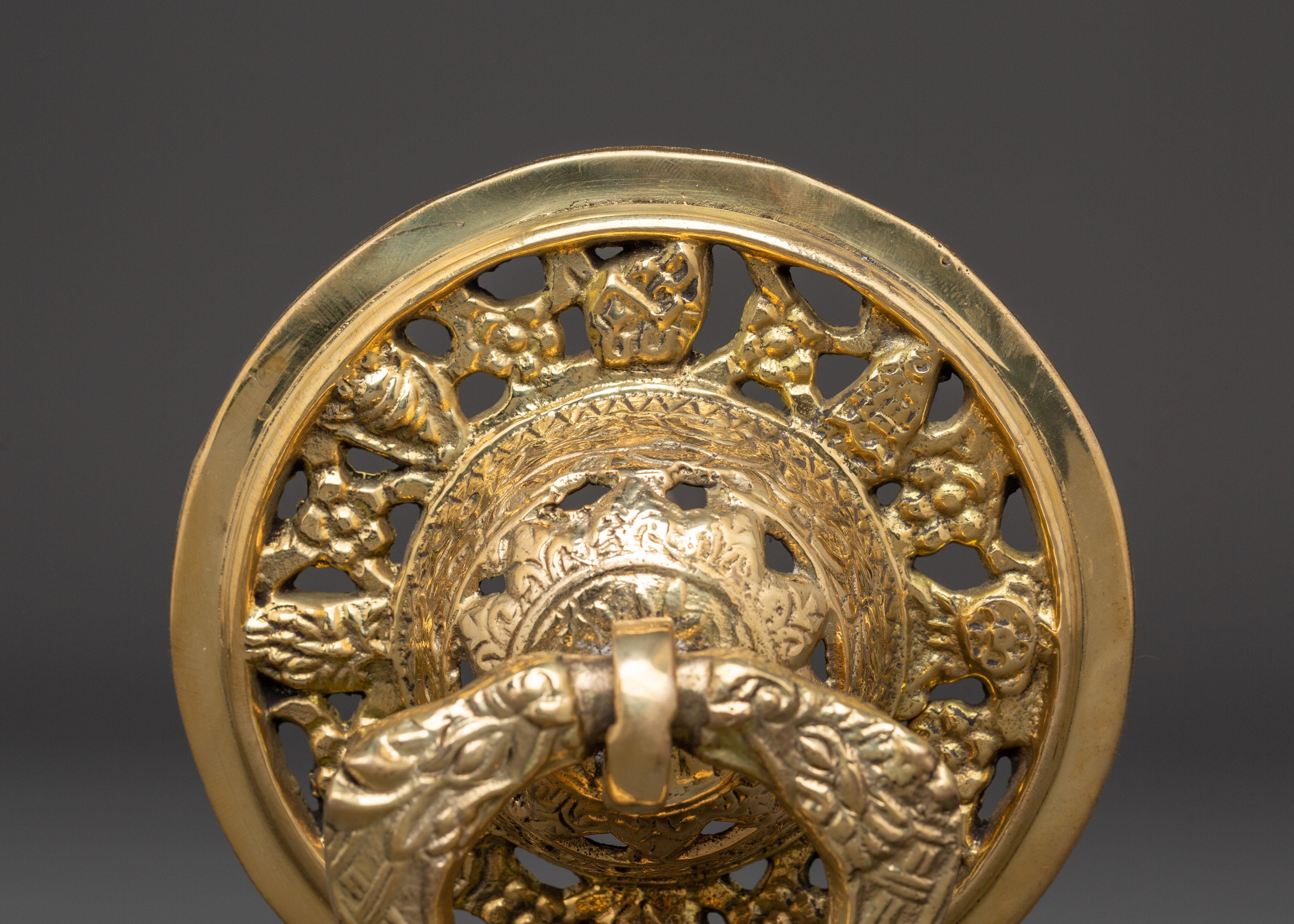 Tibetan Brass Door Knocker Set |  Himalayan-Style Decorative Knockers