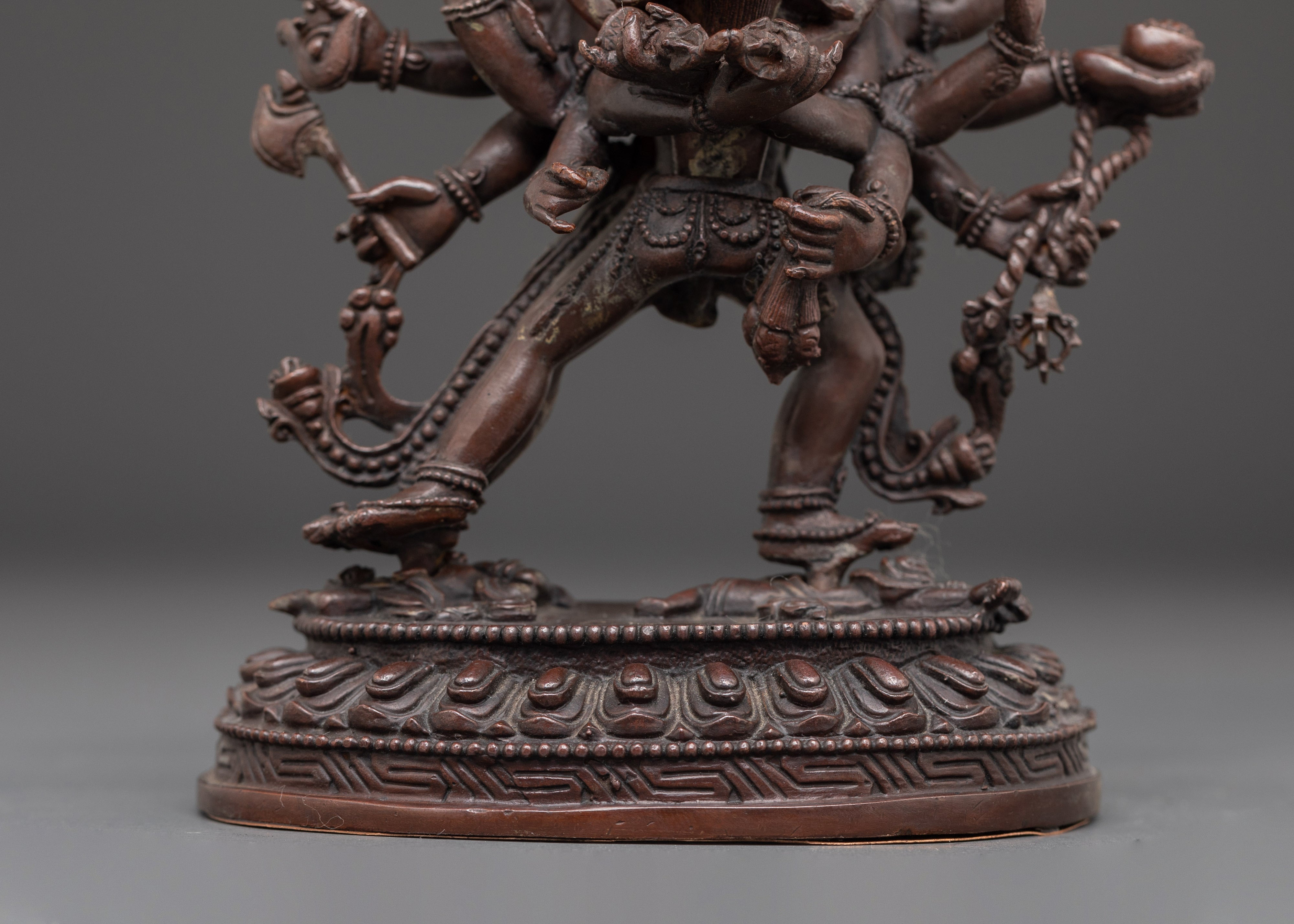Divine Buddhist Protection Icon Chakrasambhara Statue | Buddhist Tantric Icon for Altar