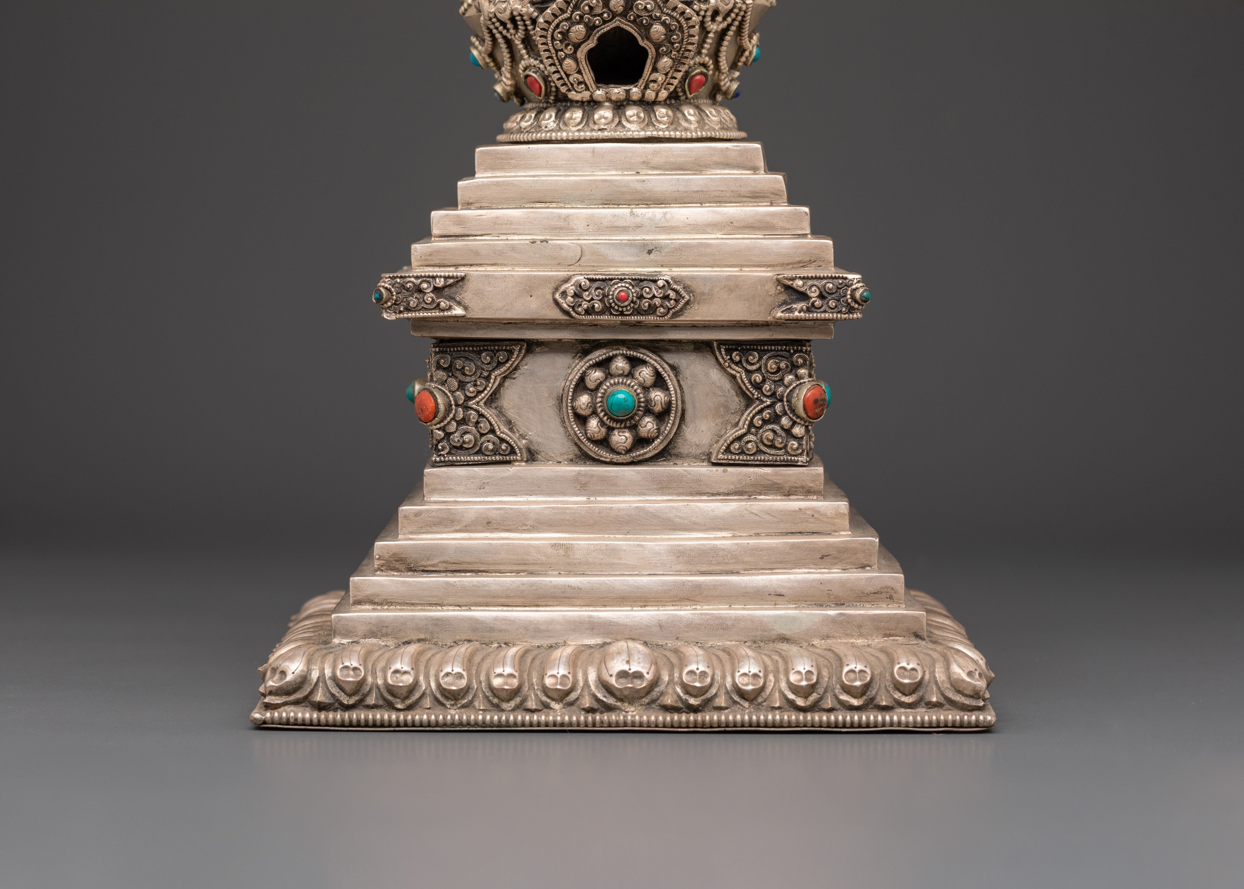Stupa Tibetan Sacred Enlightenment Symbol | Spiritual Buddhist Shrine Statue