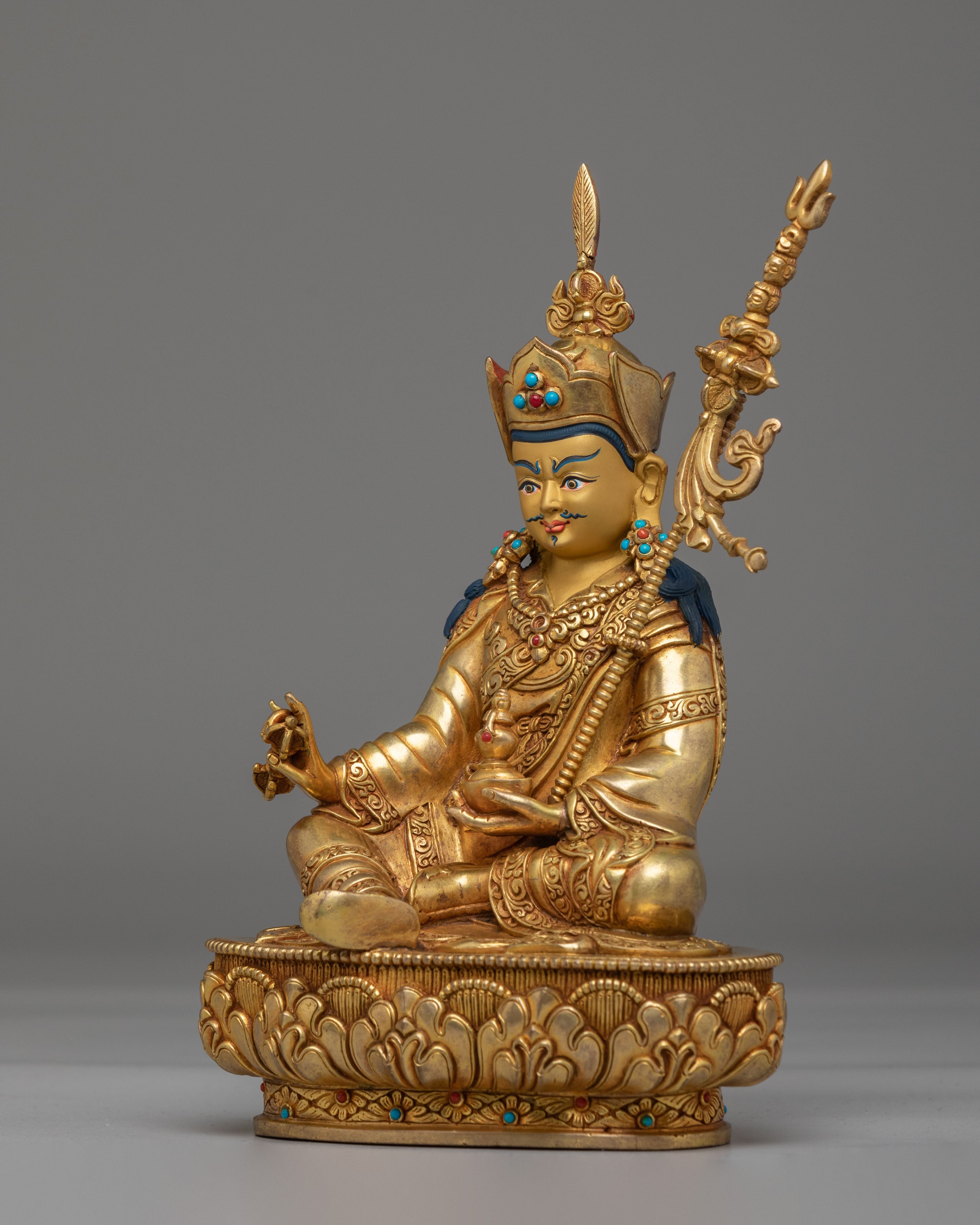 Sacred Padmasambhava Altar Sculpture | Tibetan Buddhist Artwork