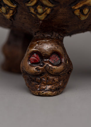 Oxidized Brass Ritual Skull | Spiritual Practices and Decor