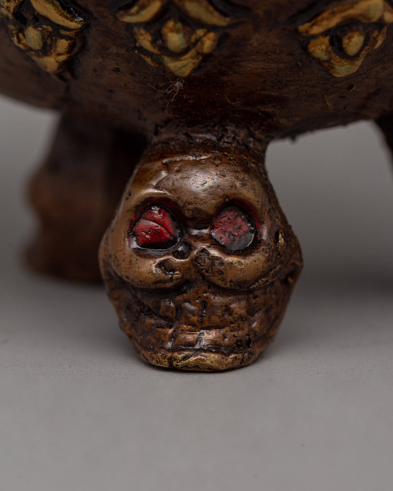 Oxidized Brass Ritual Skull | Spiritual Practices and Decor