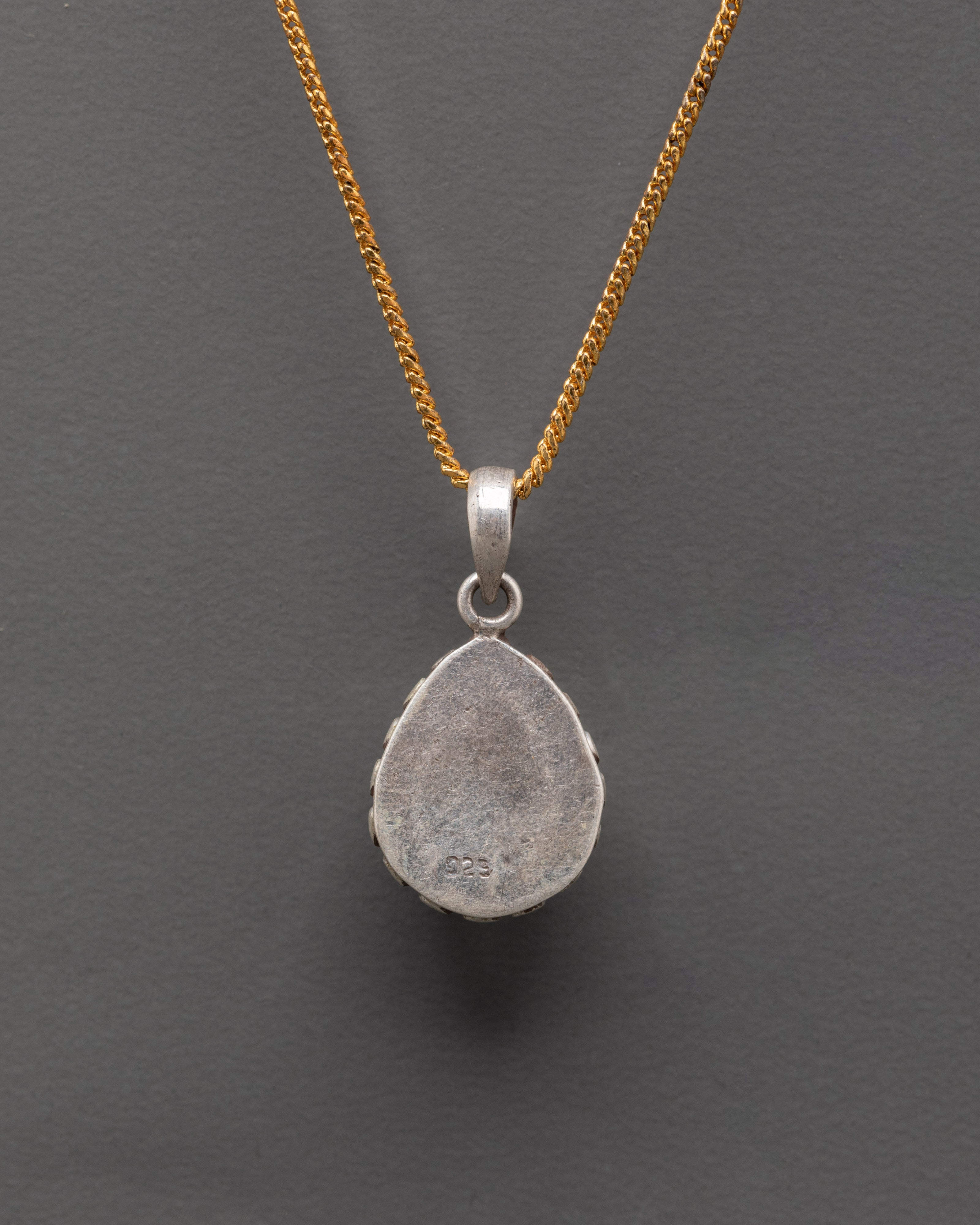 Teardrop Turquoise Pendant | Handmade Charm with Artificial Healing Stone