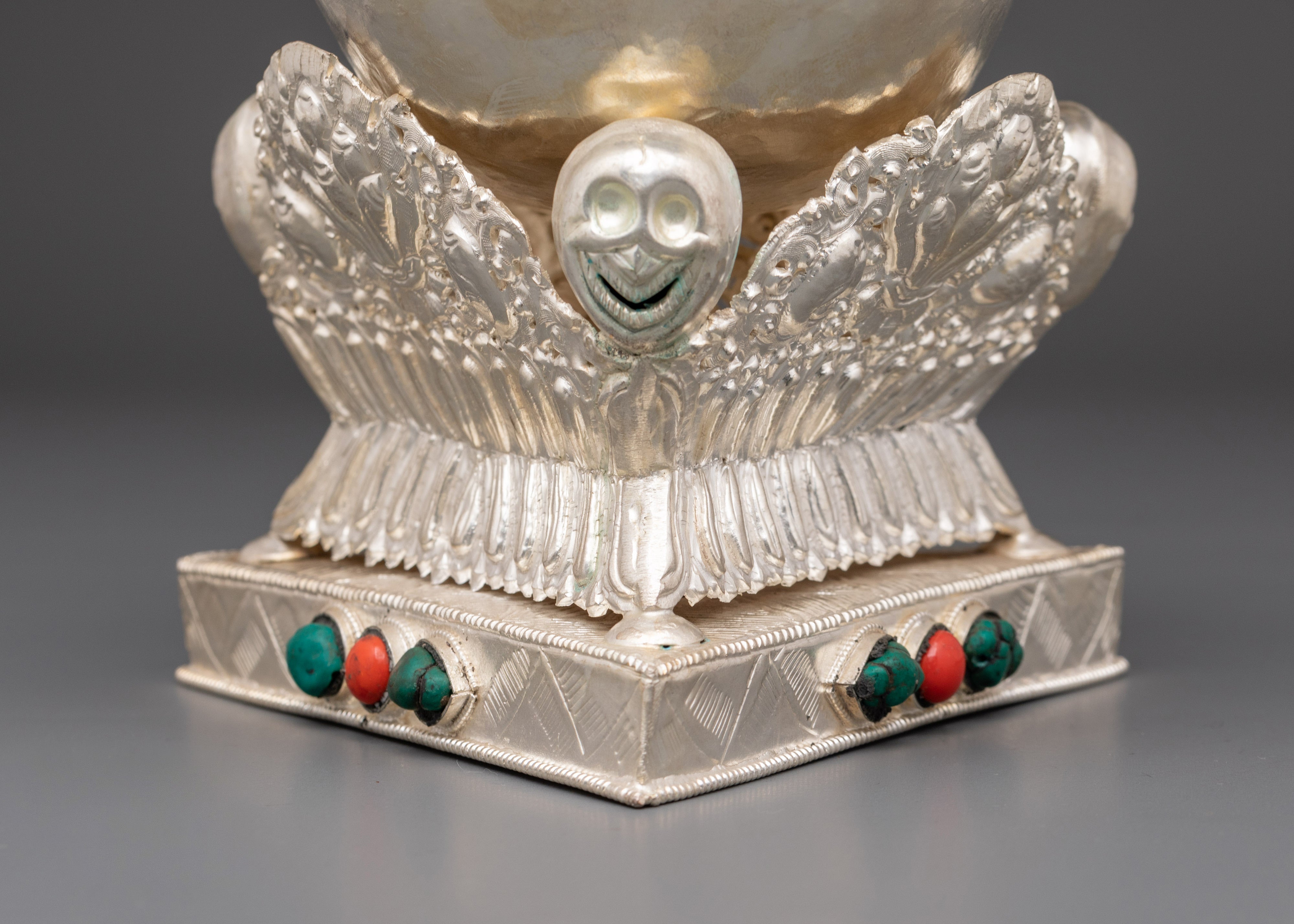 Tibetan Kapala Ceremonial Cup |  Buddhist Rituals & Tantric Offerings