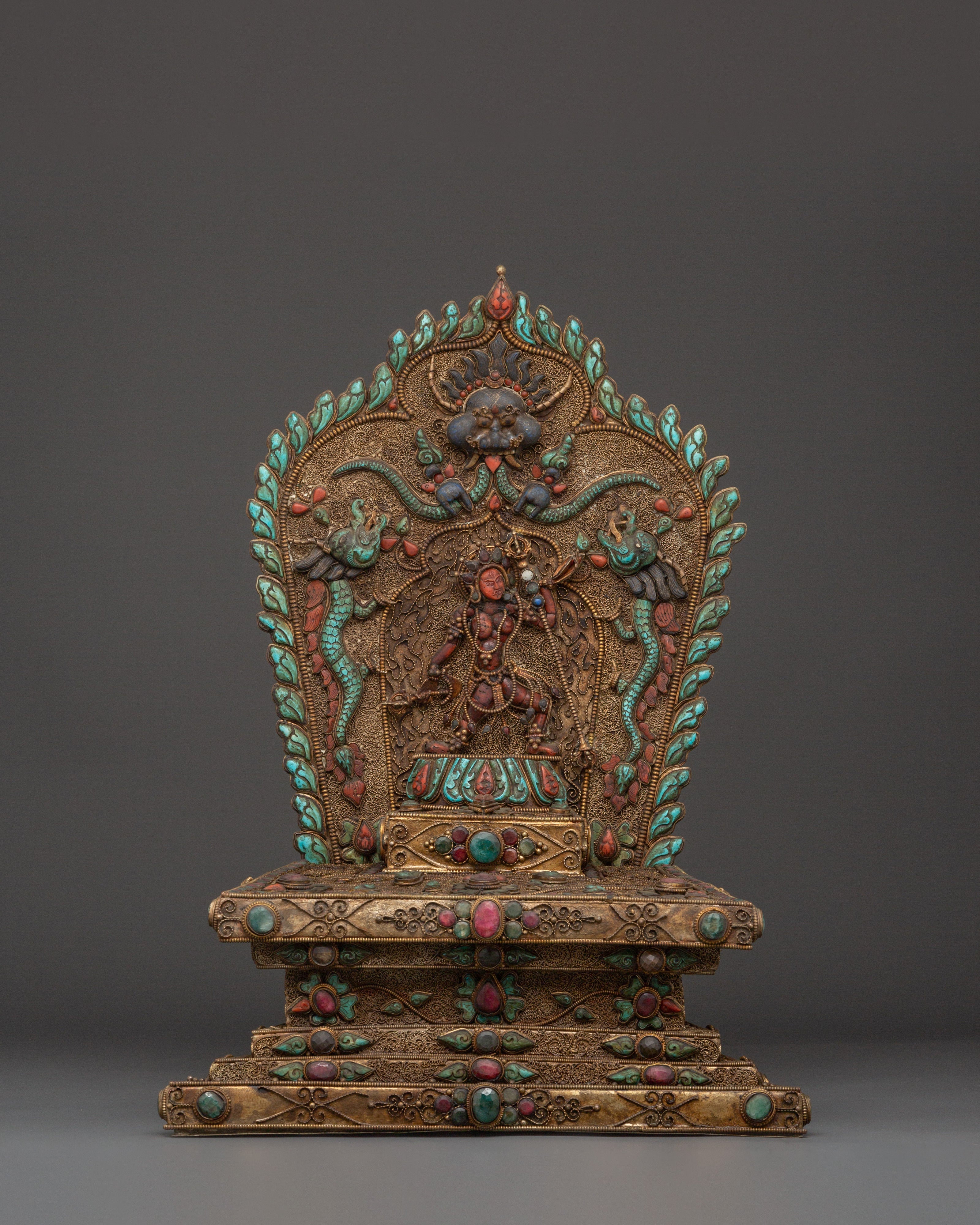 Vajrayogini Engraved Tibetan Throne
