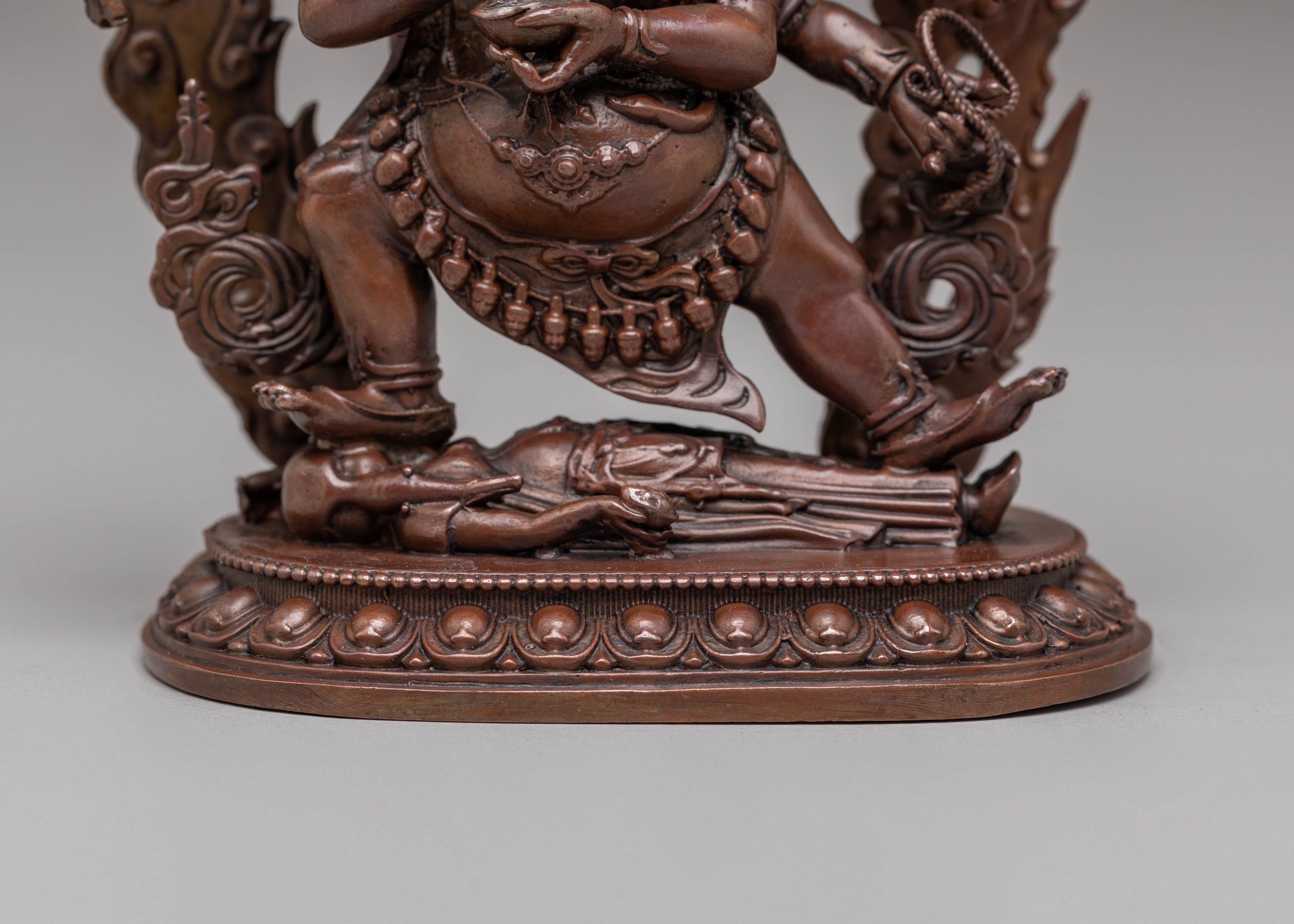 Six-Armed Mahakala Statue | Powerful Dharma Protector in Tibetan Buddhism