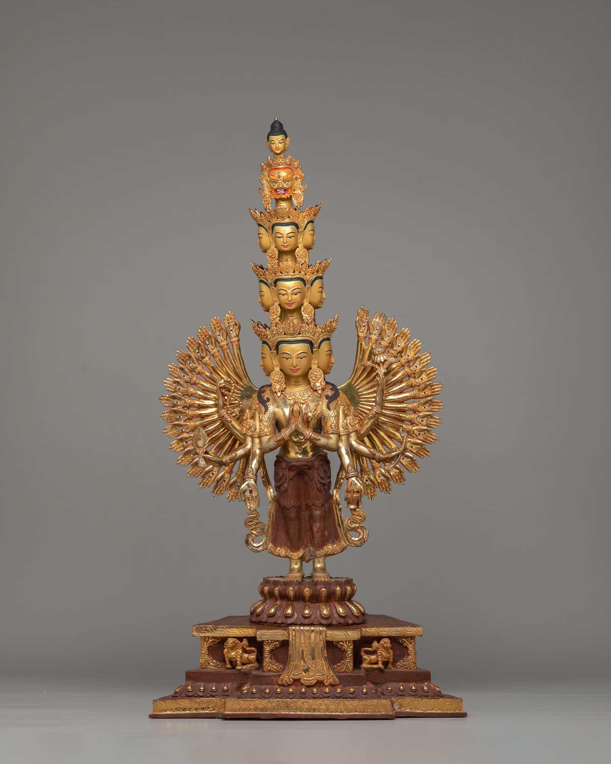 1000-armed-Chenrezig-of-Compassion Statue | Copper Body with 24K Gold Plating