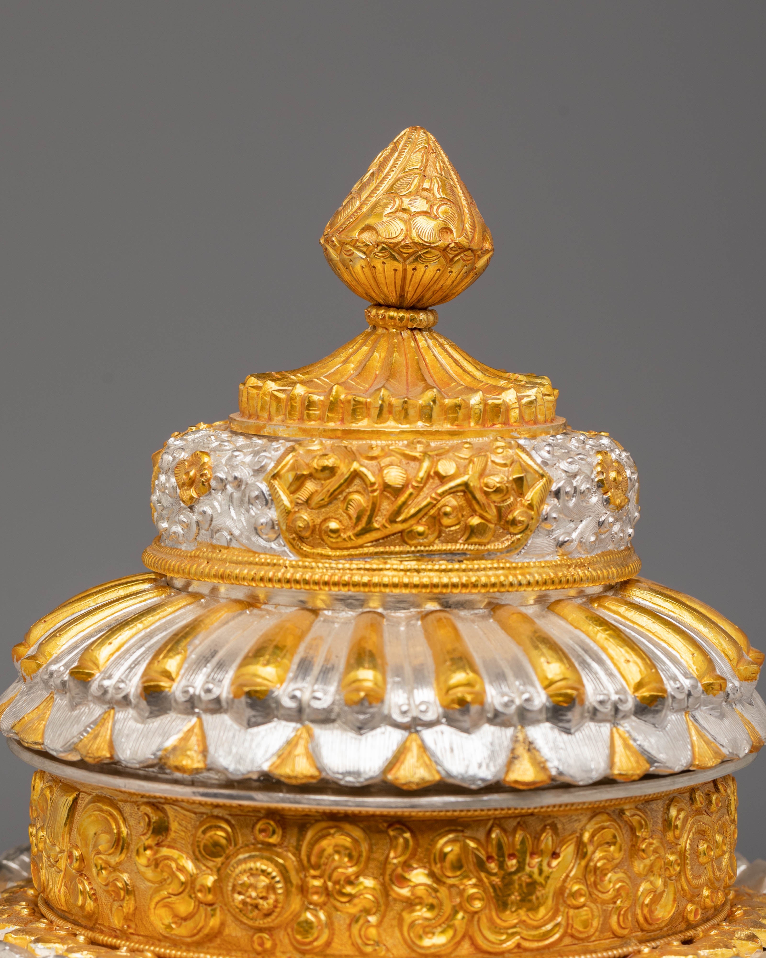 Handmade Tibetan Ritual Rice Pot | Spiritual Decor for Altar