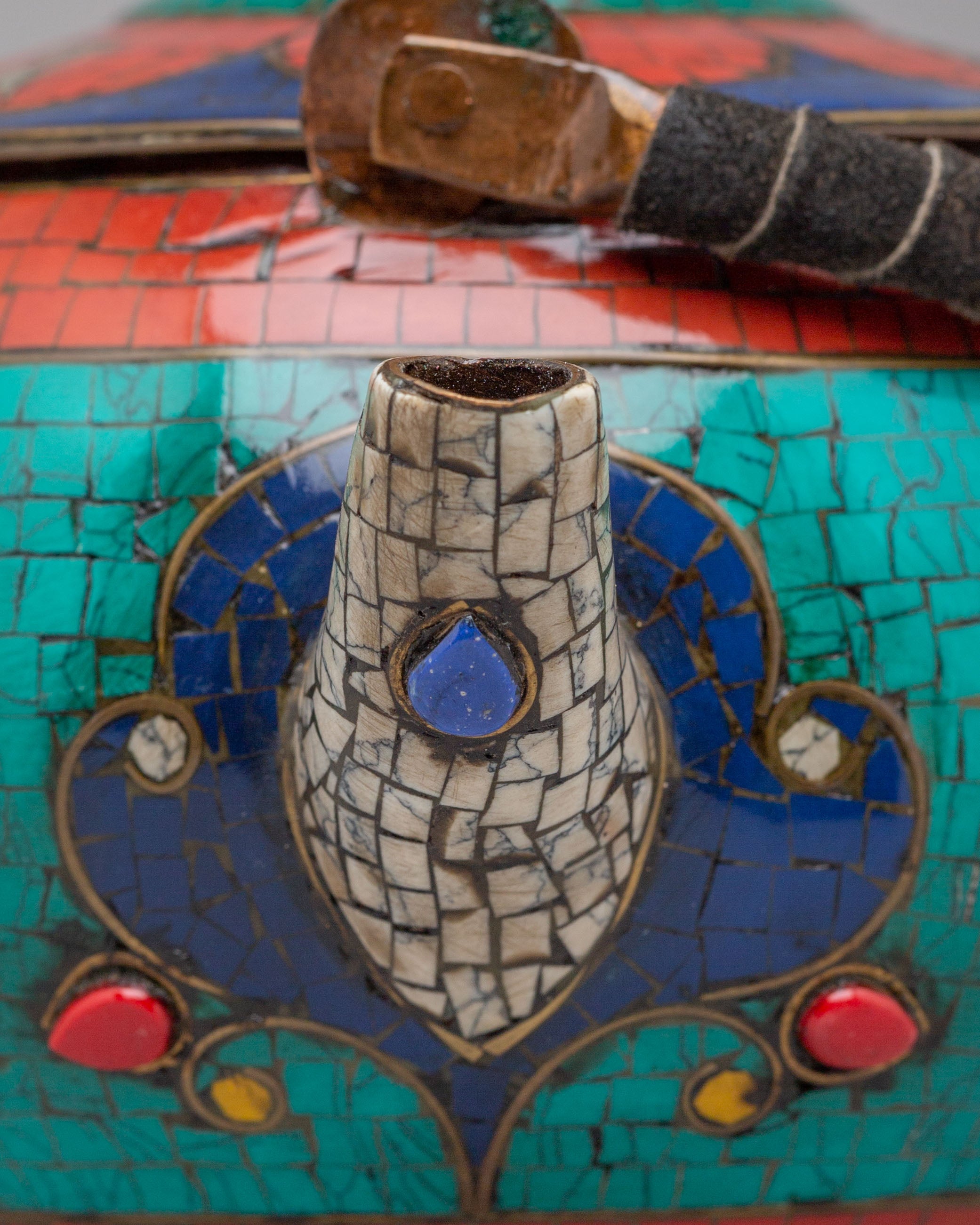 Gemstone Inlay Tea Pot | Traditional Himalayan Craftsmanship