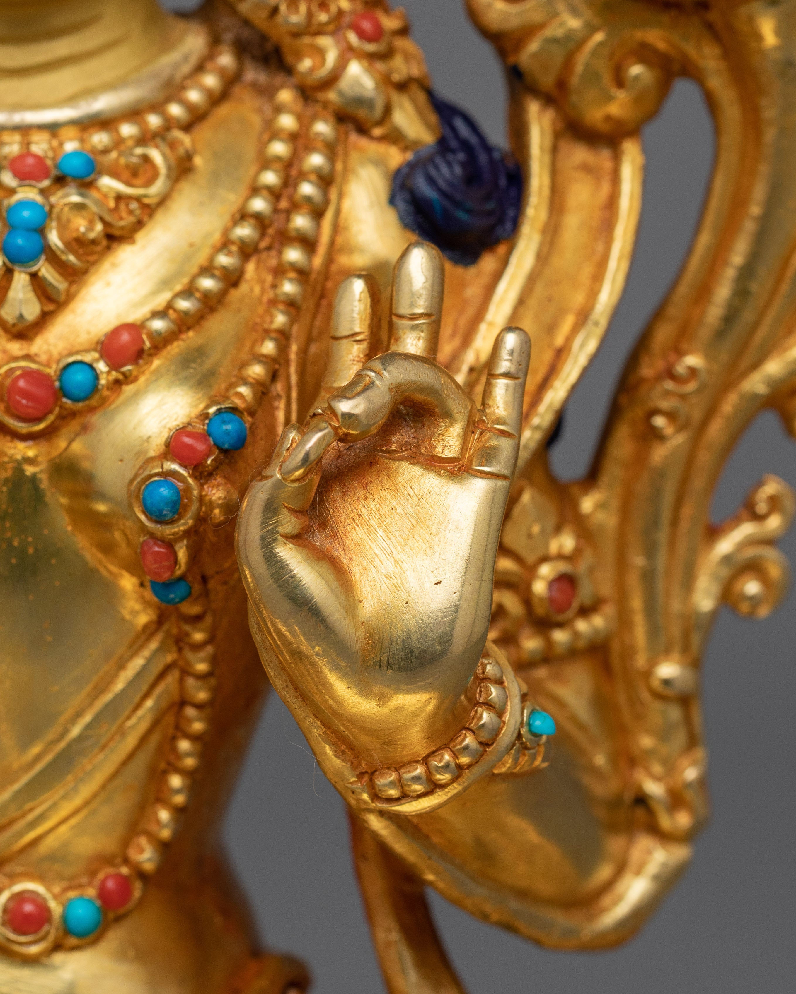 Handmade Green Tara The Compassionate Goddess Statue | Embodiment of Wisdom