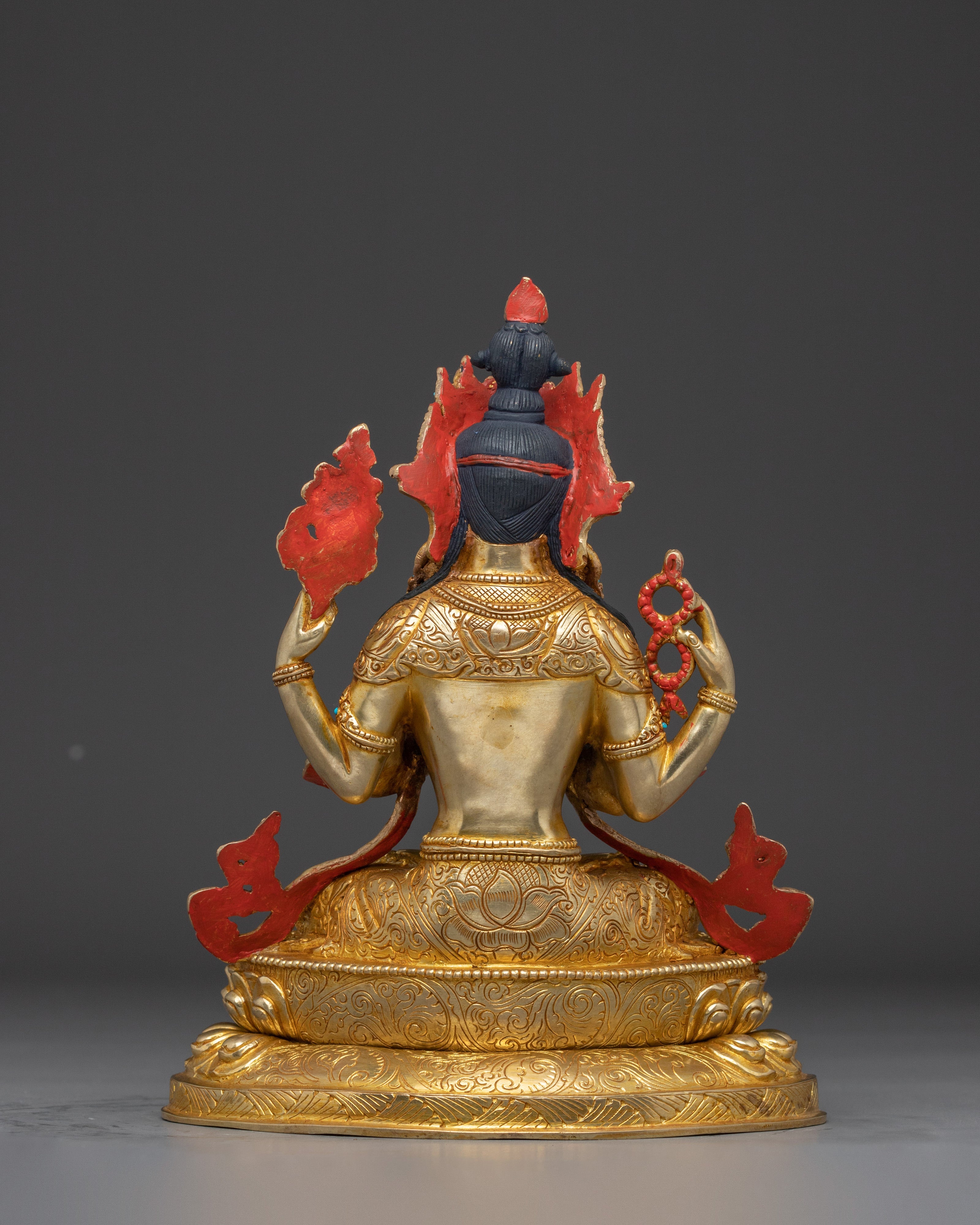 Handmade Buddha Artwork of Chenrezig | Protector and Healer in Tibetan Buddhism
