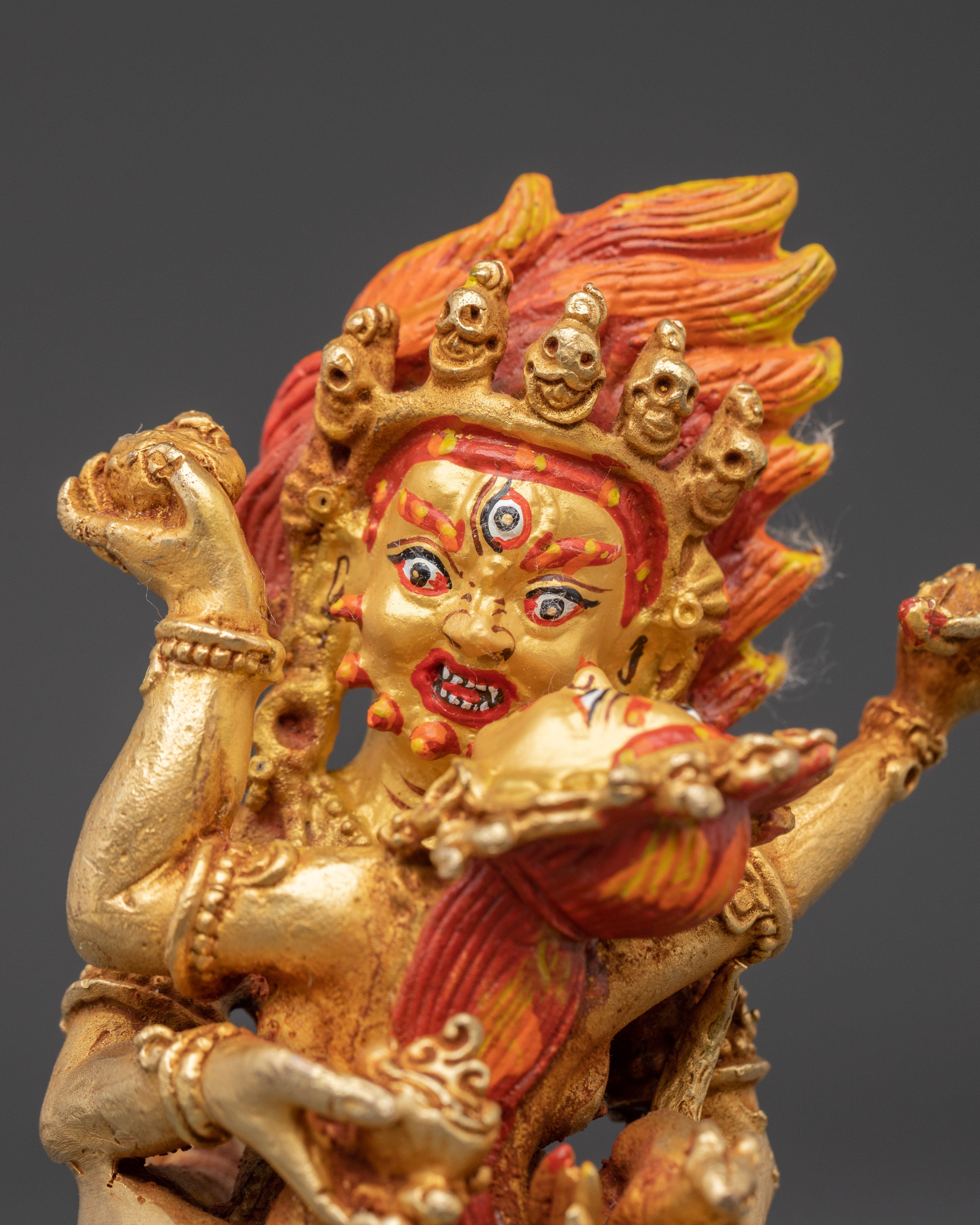Handcrafted Black Dzambhala Statue | Buddhist Home Altar Decor
