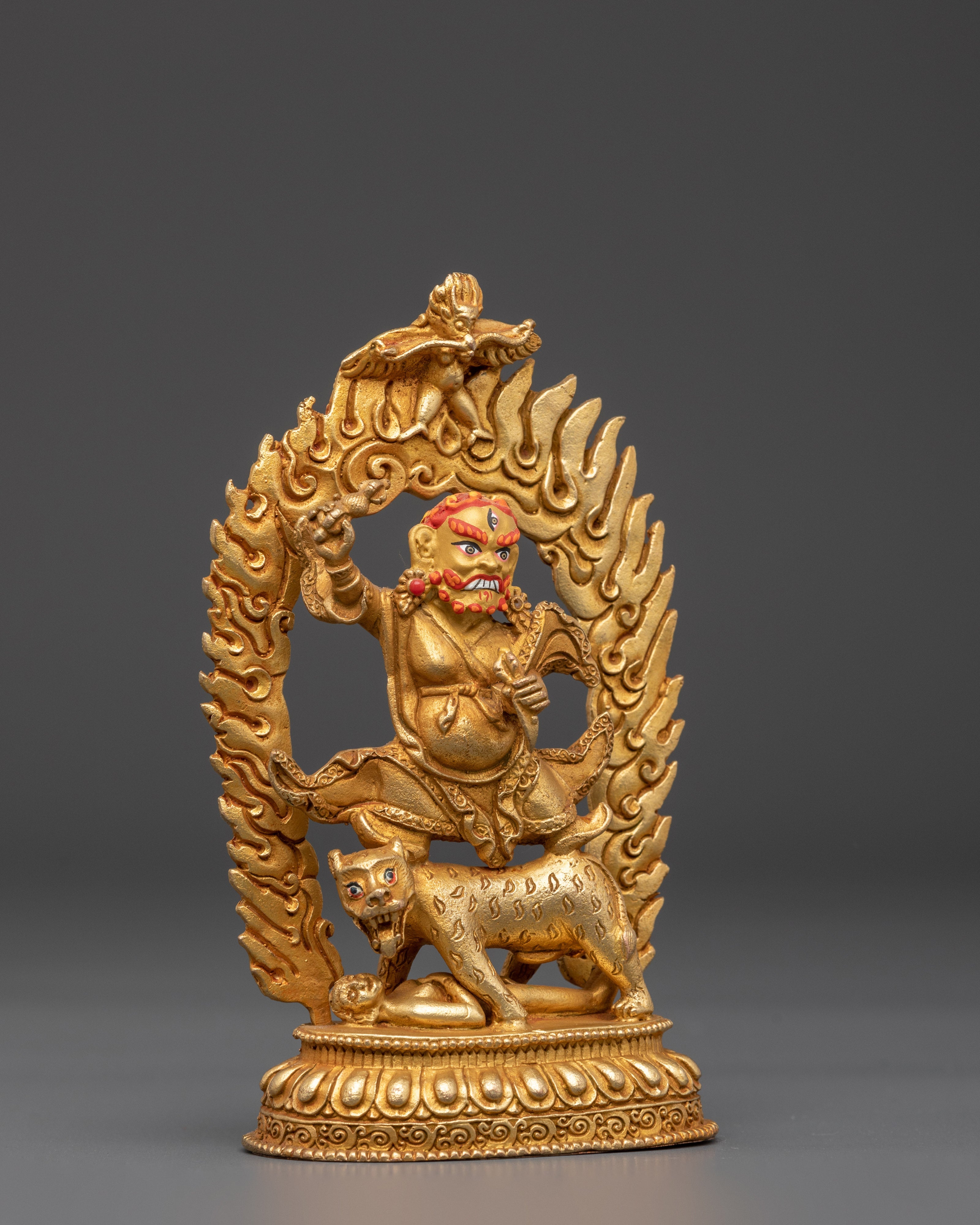 Sacred Protector Deity Dorje Drollo Statue | Tibetan Guardian Sculpture