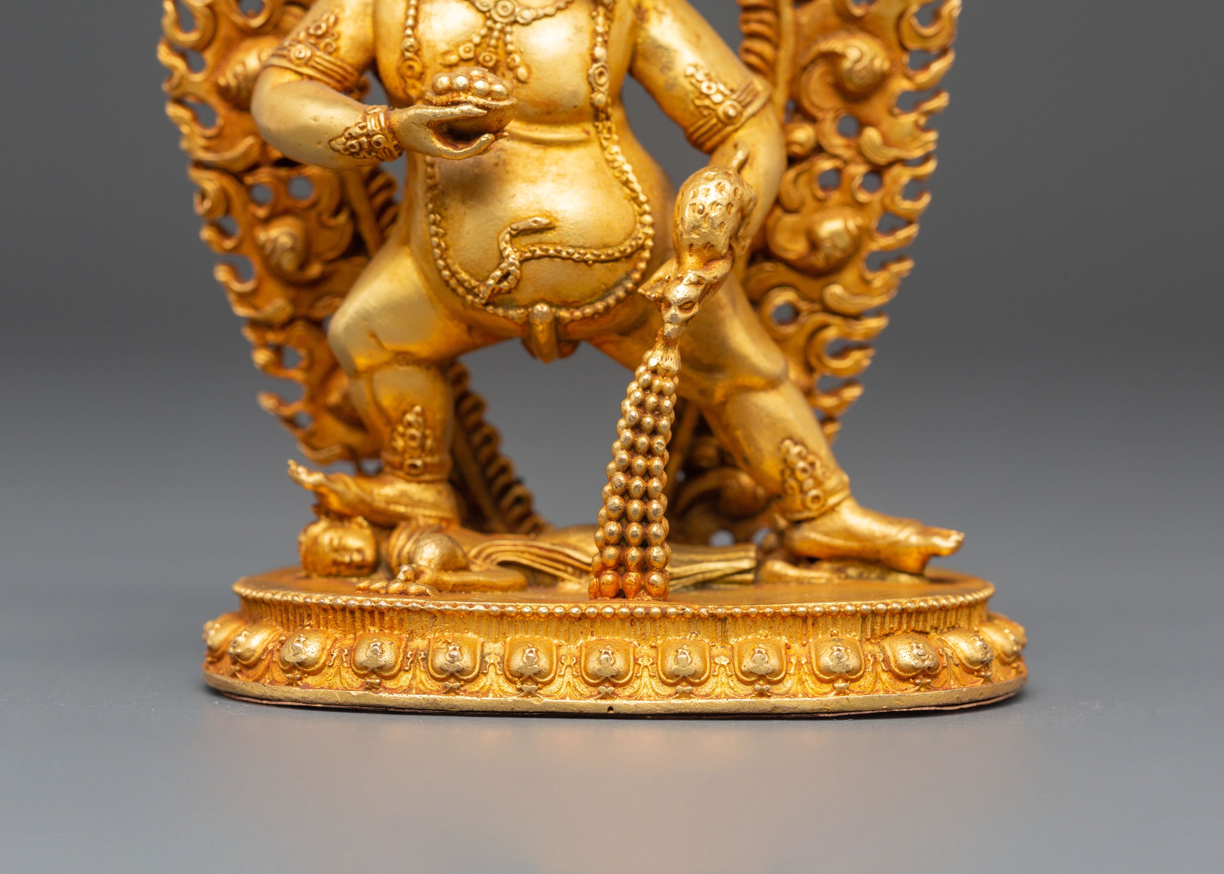 Wealth Guardian Black Dzambhala Statue | Himalayan Handcrafted Artwork