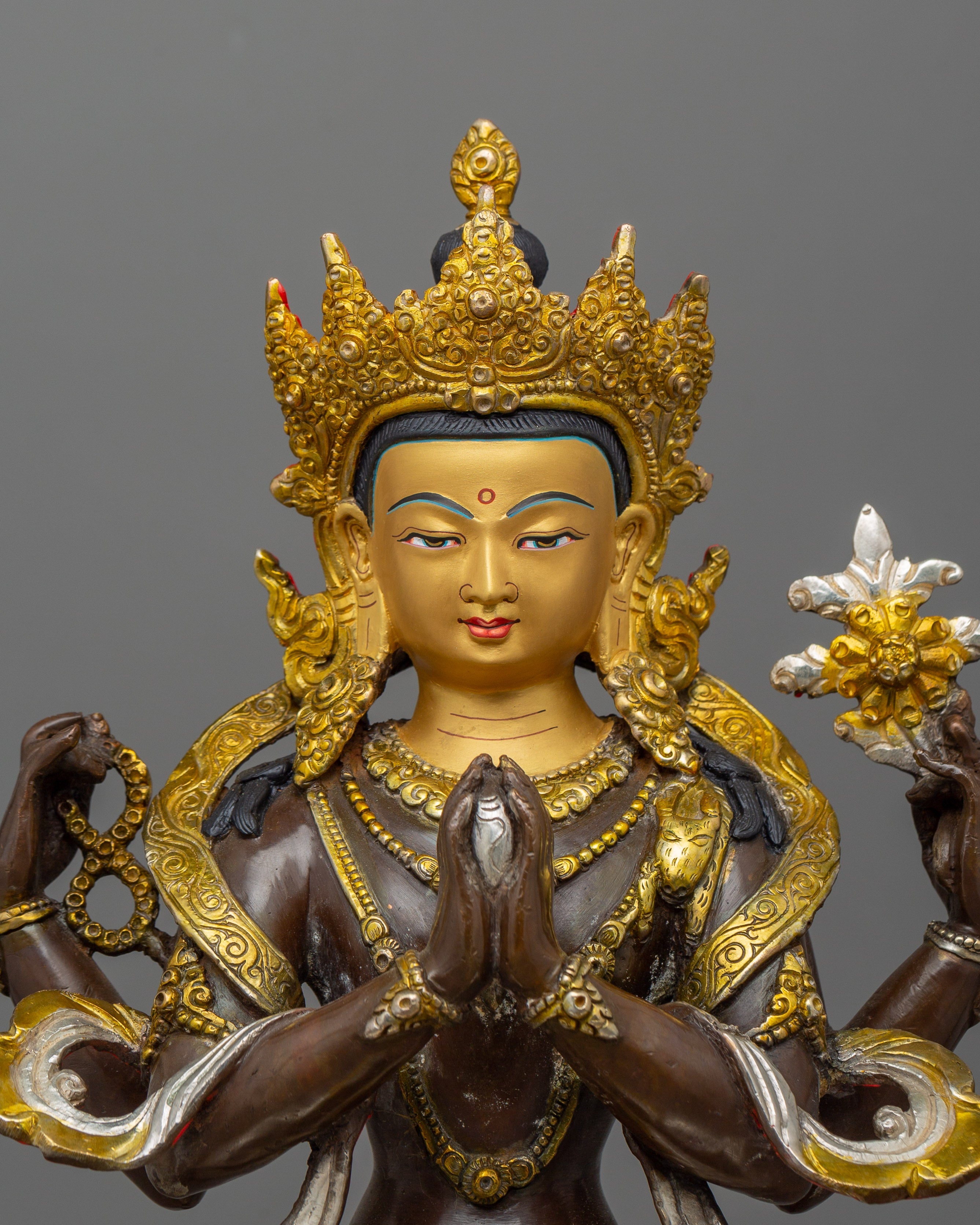 Chenrezig with Beautiful Halo Statue | The Bodhisattva of Infinite Compassion
