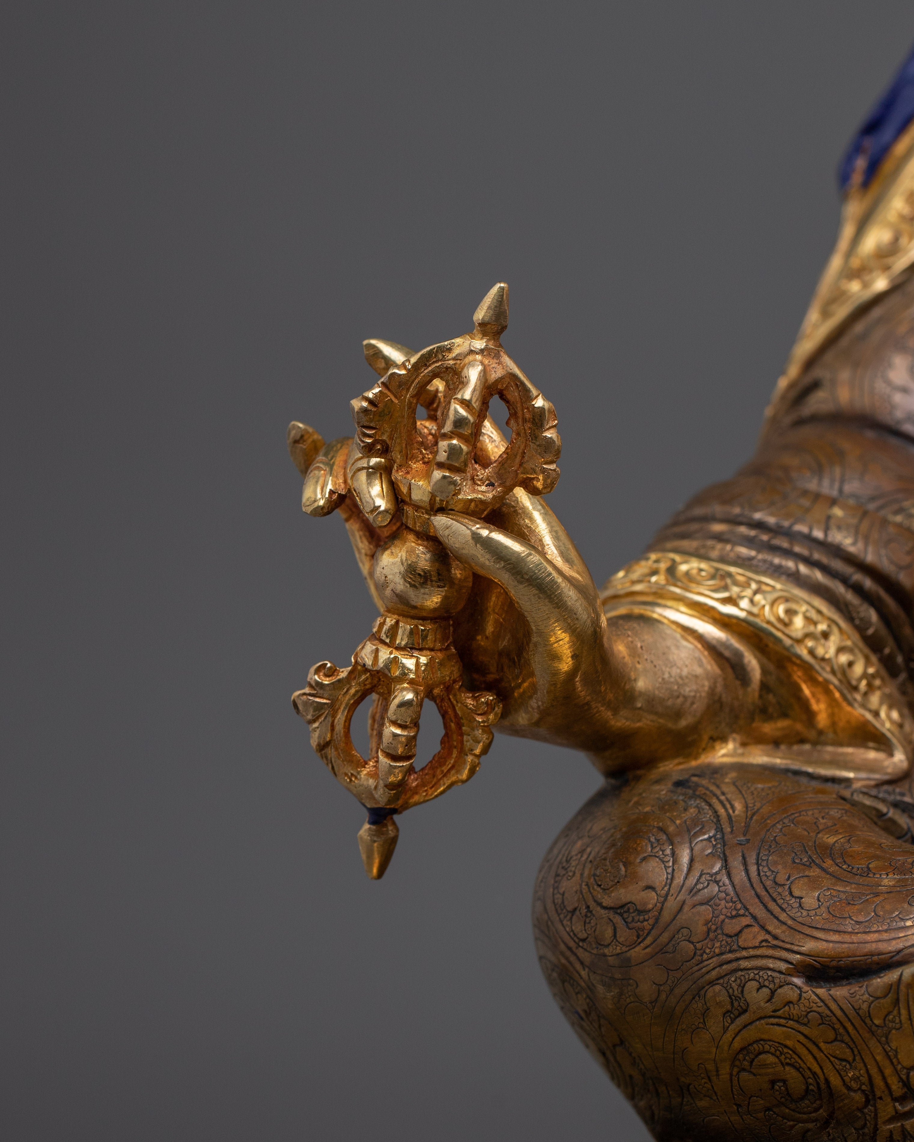 Guru Rinpoche Statue Crafted with Copper | Tibetan Master Sculpture for Meditation & Shrine