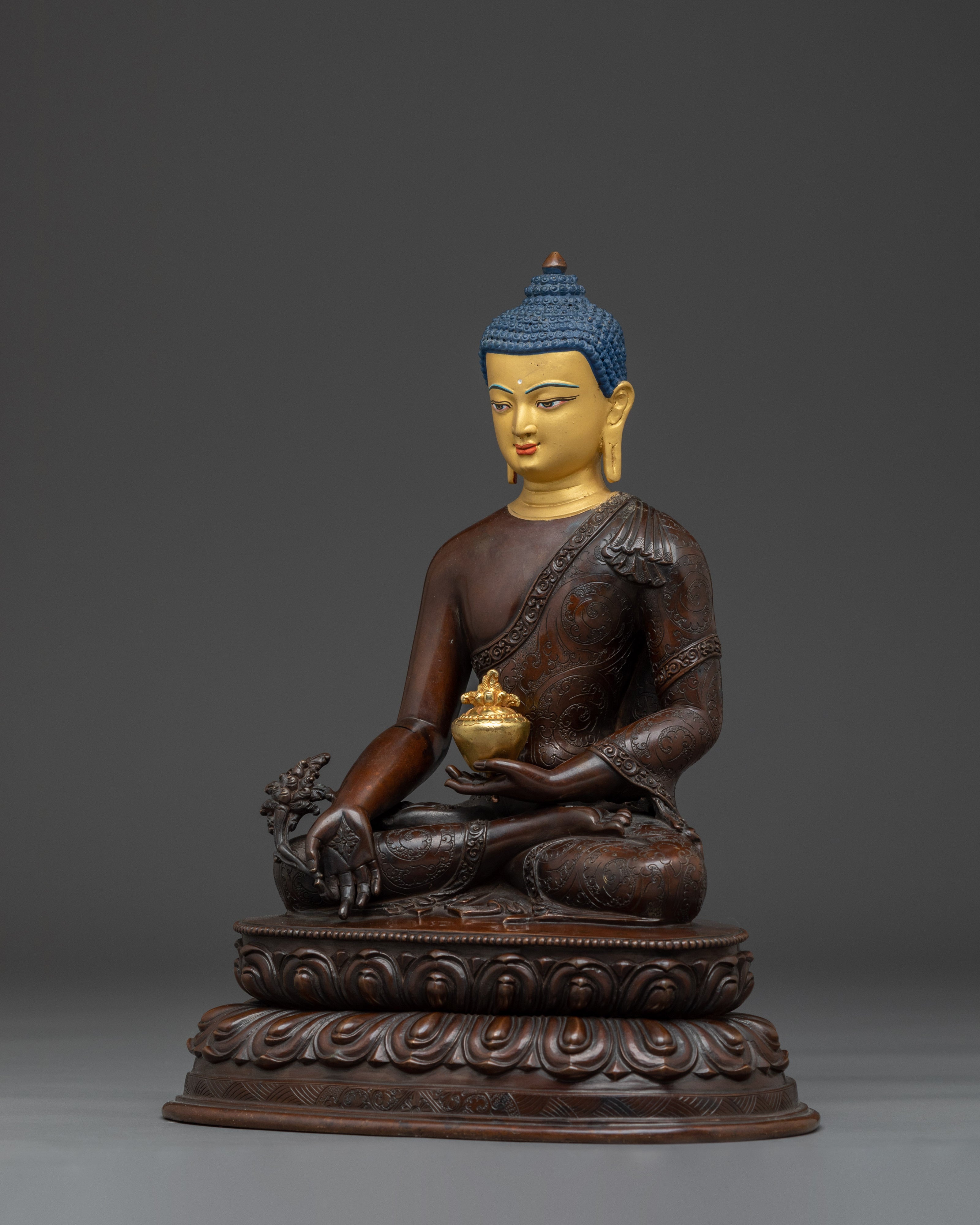 Oxidized Art of Medicine Buddha | Also known as Bhaisajya-guru