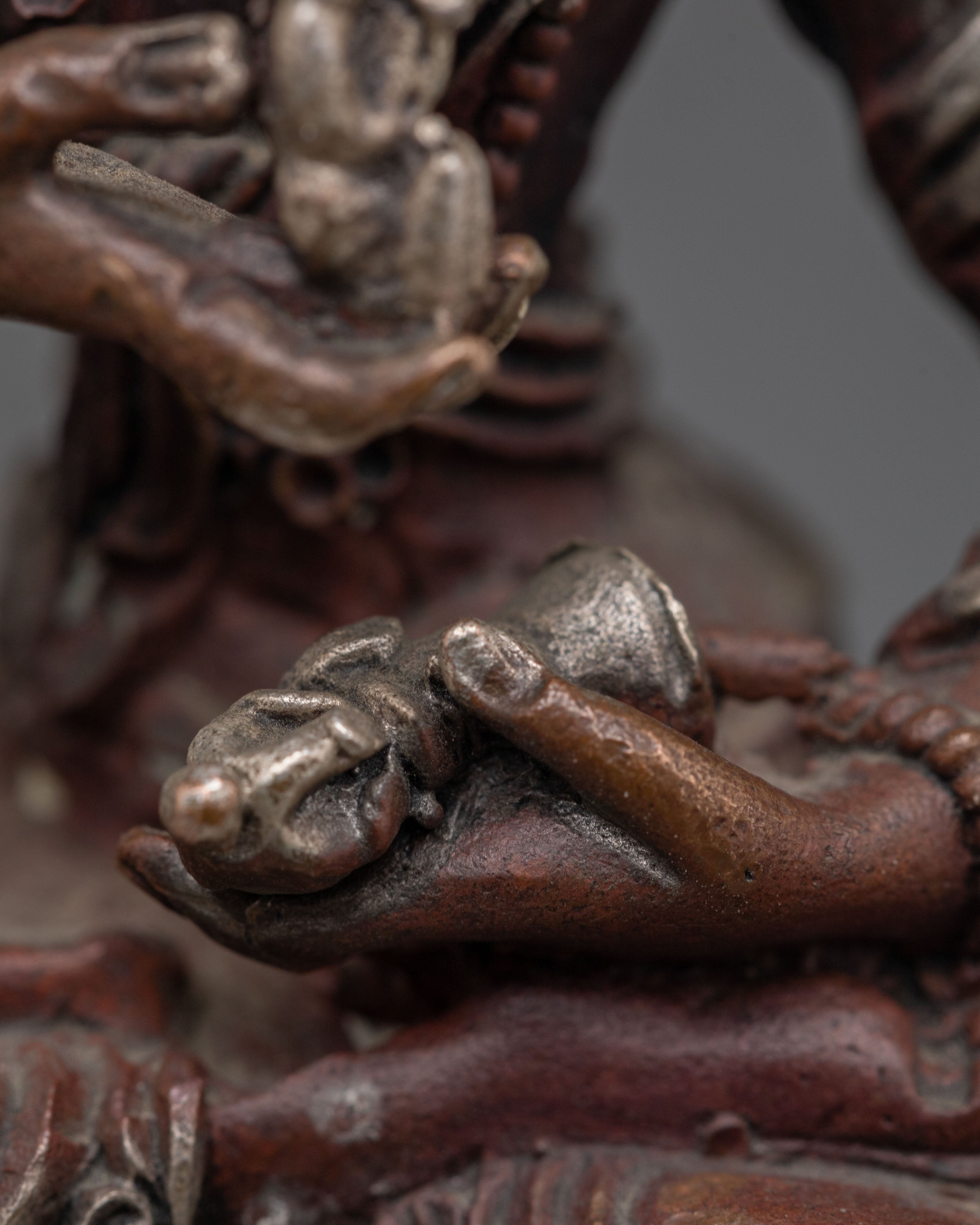 Tibetan Handcrafted Vajrasattva Statue | Silver Plated Traditional Art