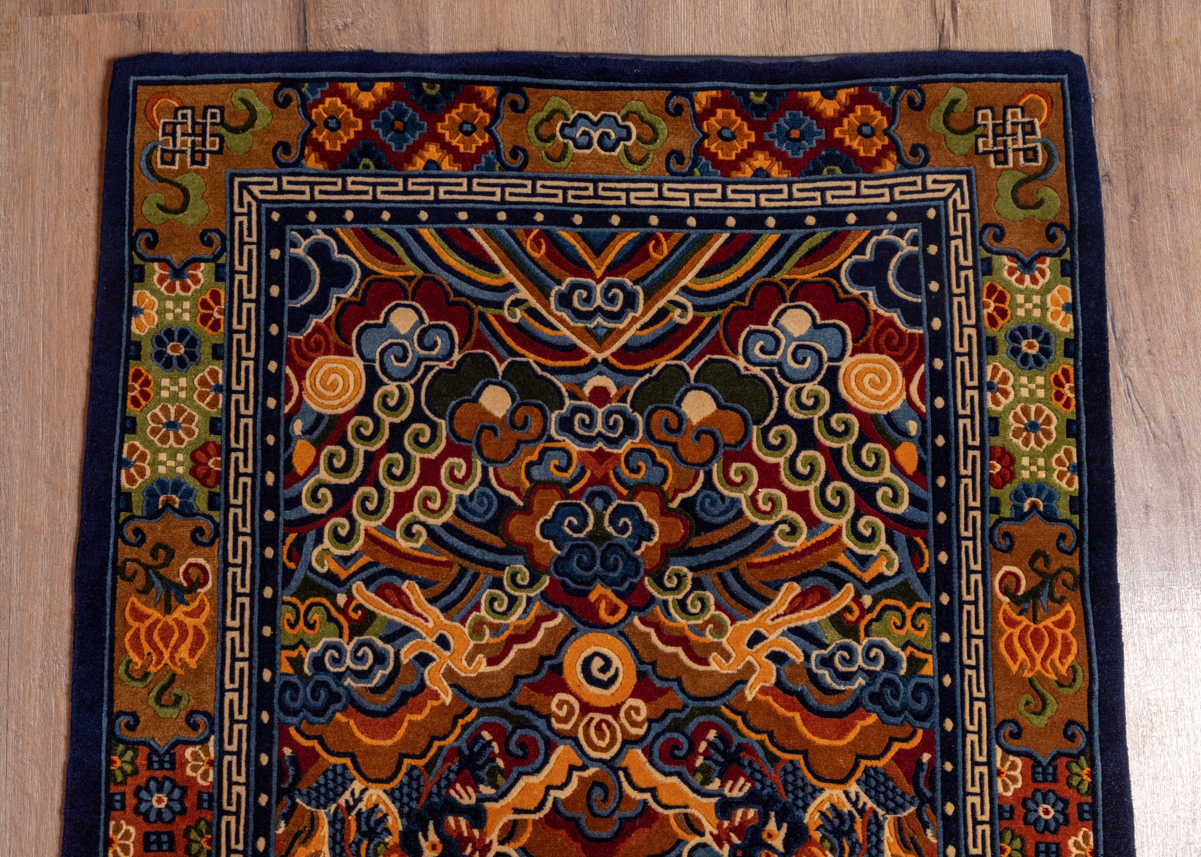 Handcrafted Tibetan Carpet | Traditional Wool Carpet with 200 Knots