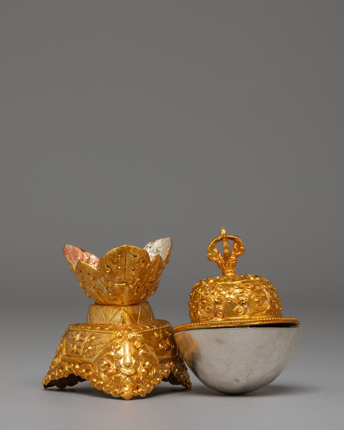 Handcrafted Ritual Kapala | Tibetan Buddhist Offering Vessel