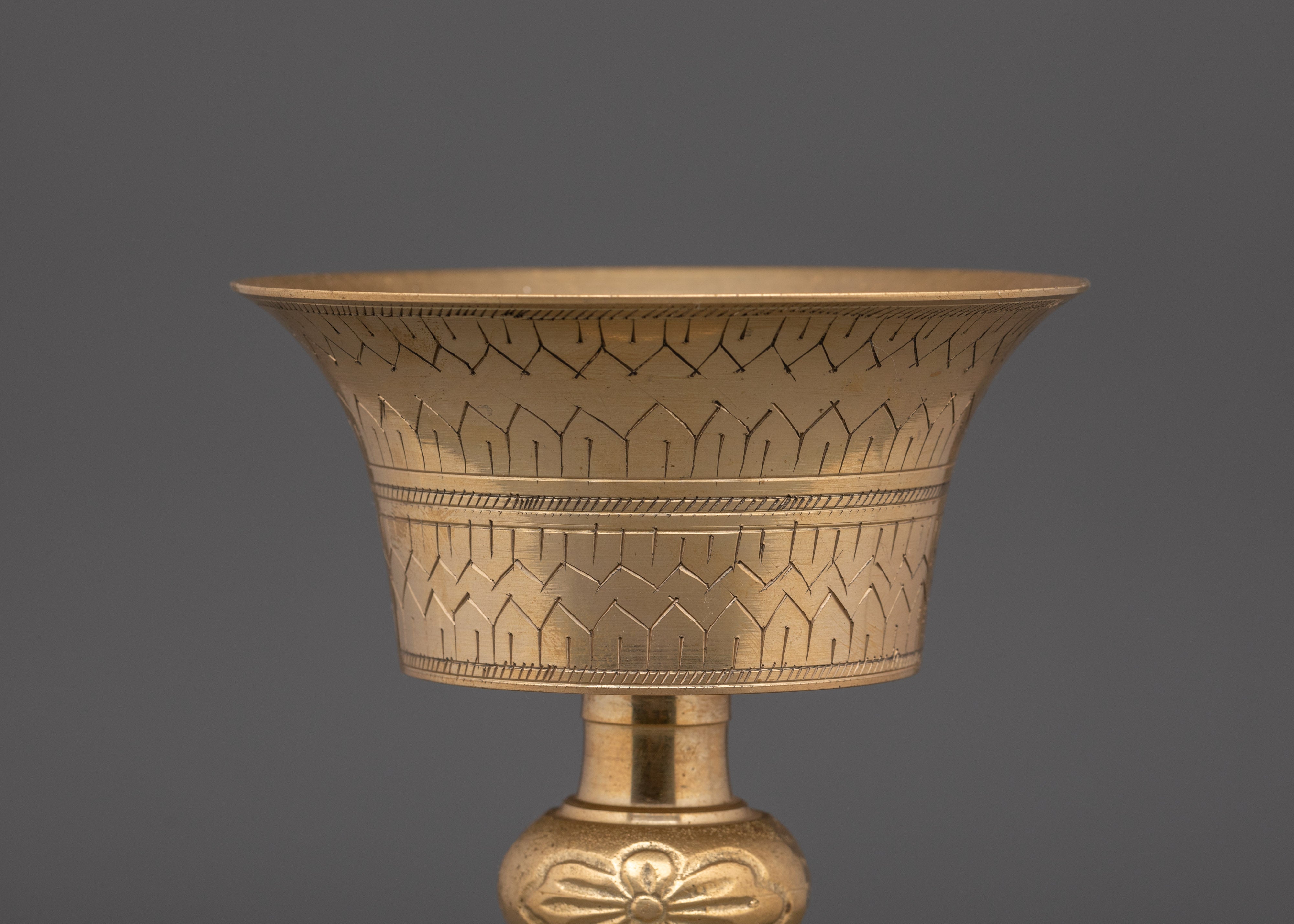Spiritual Offering Butter Lamp | Brass Tibetan Ritual Lamp for Altar