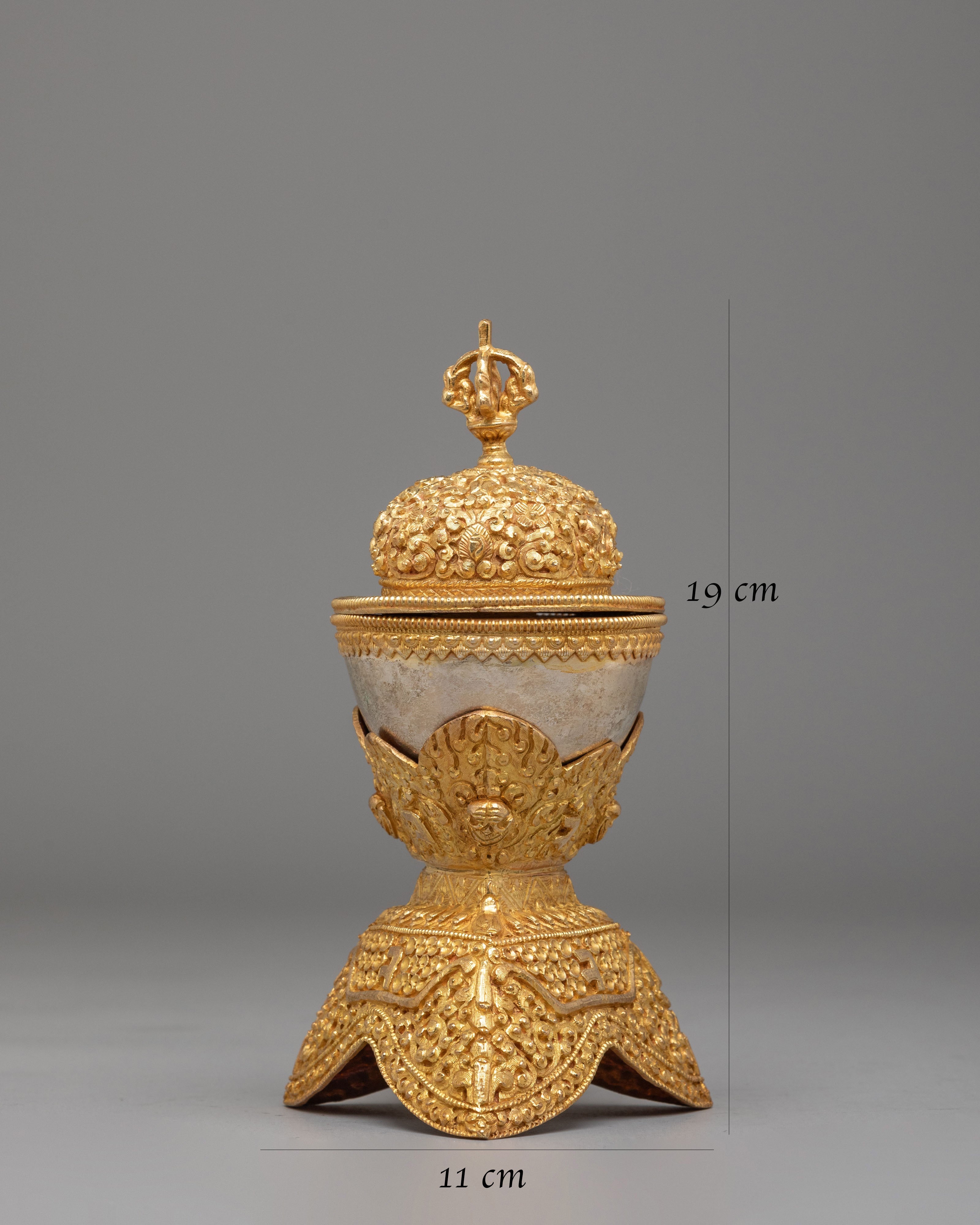 Kapala Ritual Skull Cup Set | Handcrafted Buddhist Kapala