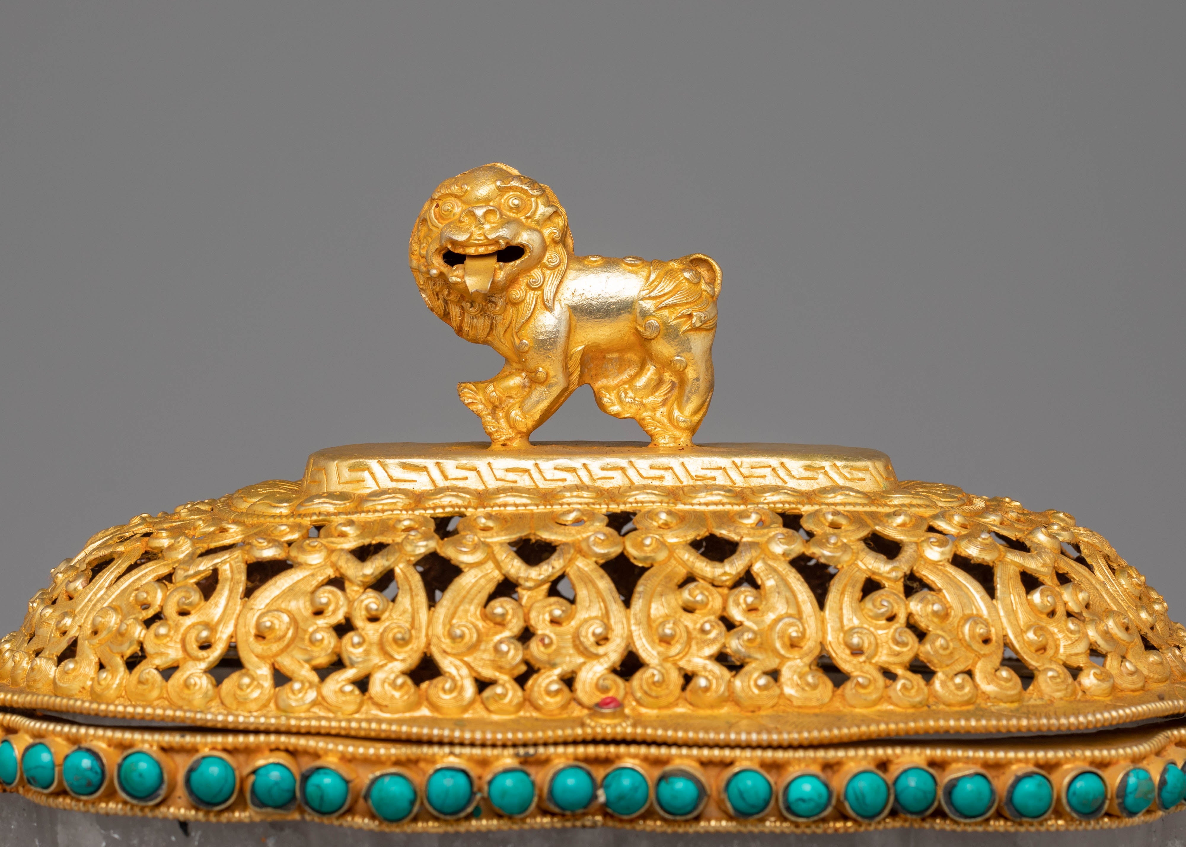 Electro Gold Plated Rice Pot for Offering | Tibetan Buddhist Ritual Tool