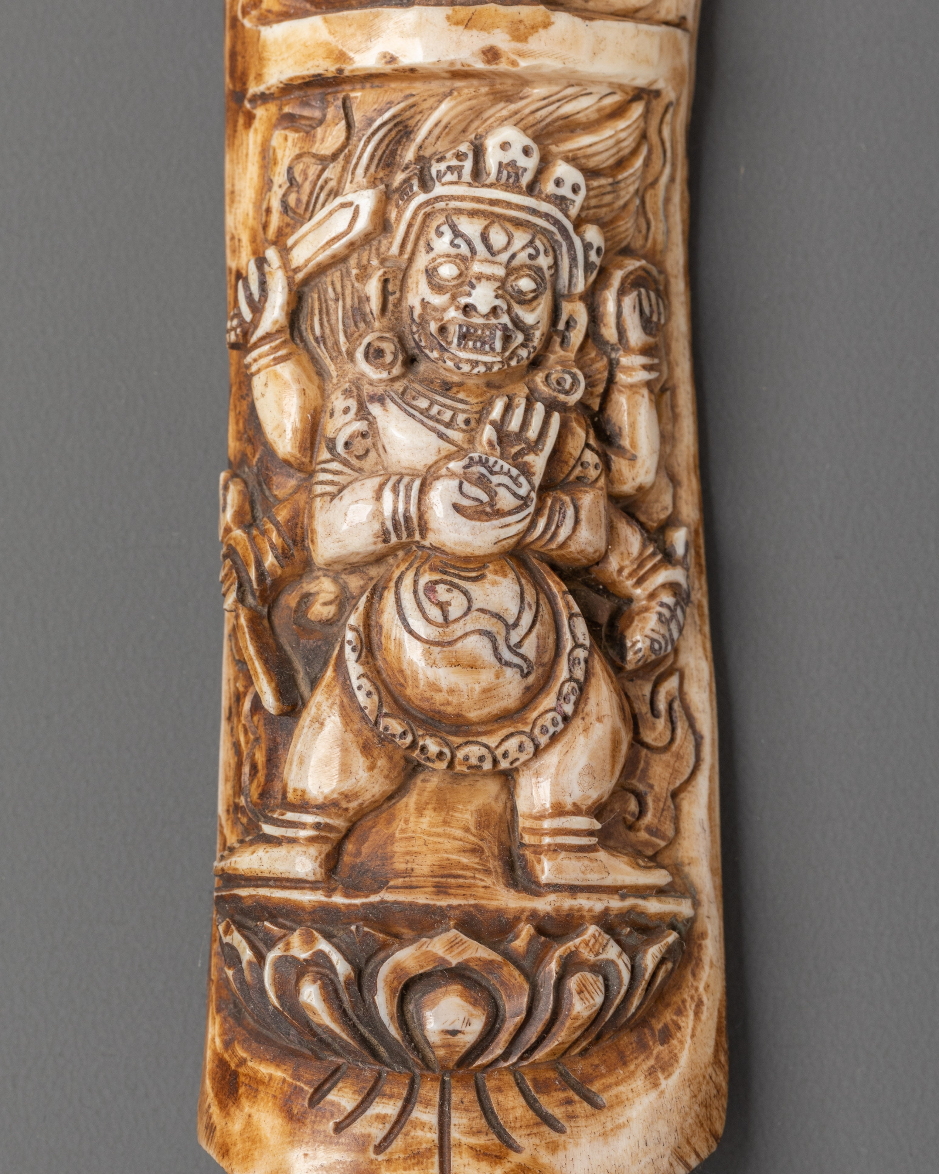 Mahakala Engraved Bone | Bone for Spiritual Protection