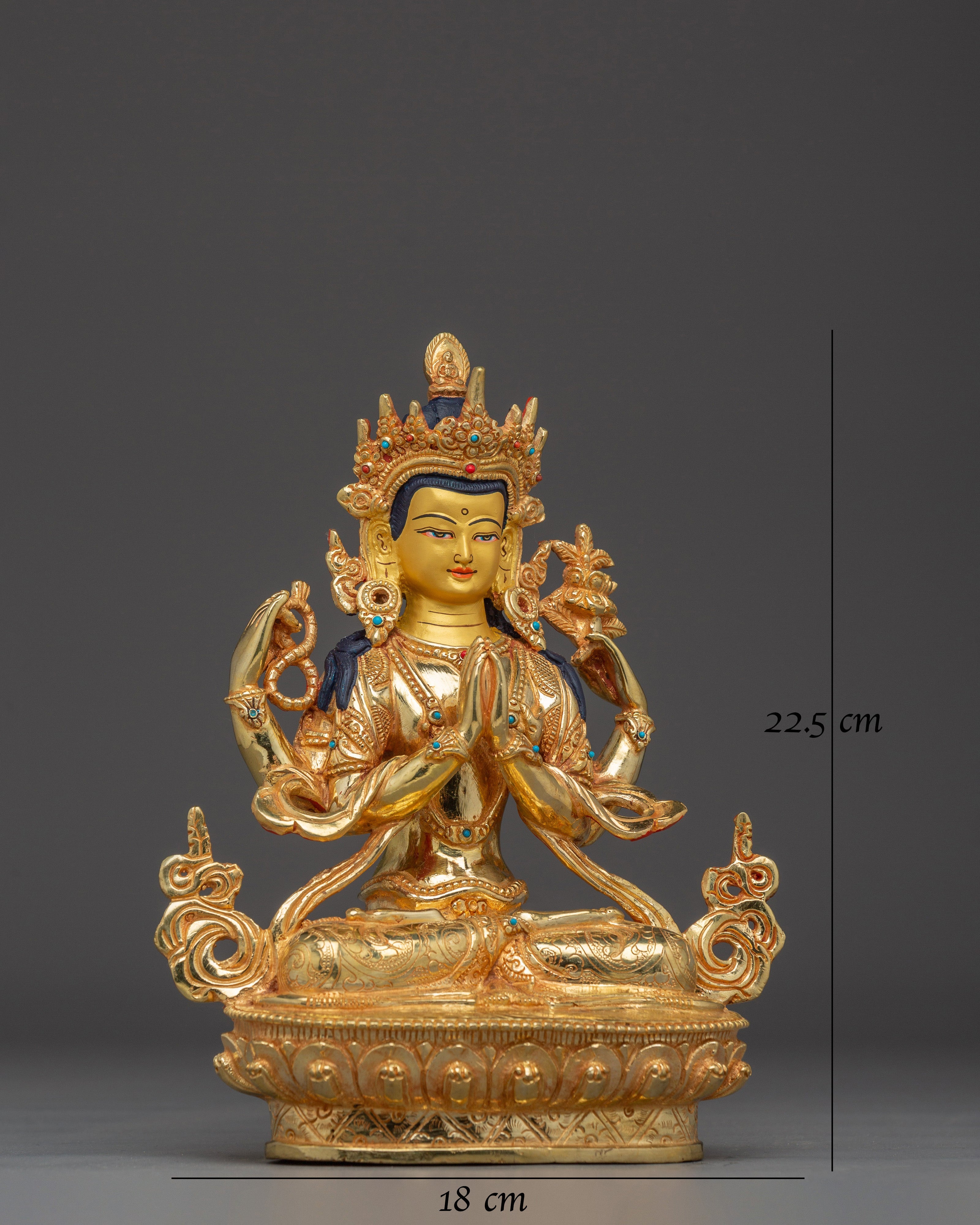 Golden Statue of Chenrezig